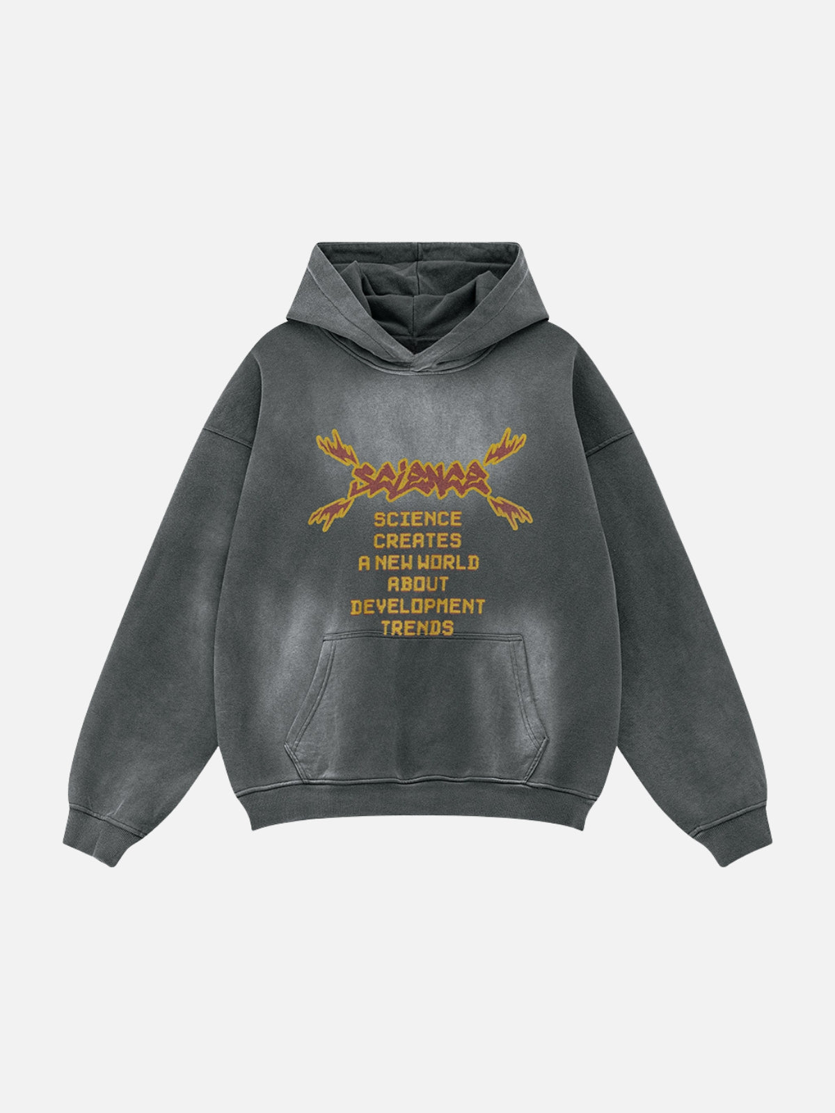 CREATES - Oversized Print Hoodie Grey | Teenwear.eu