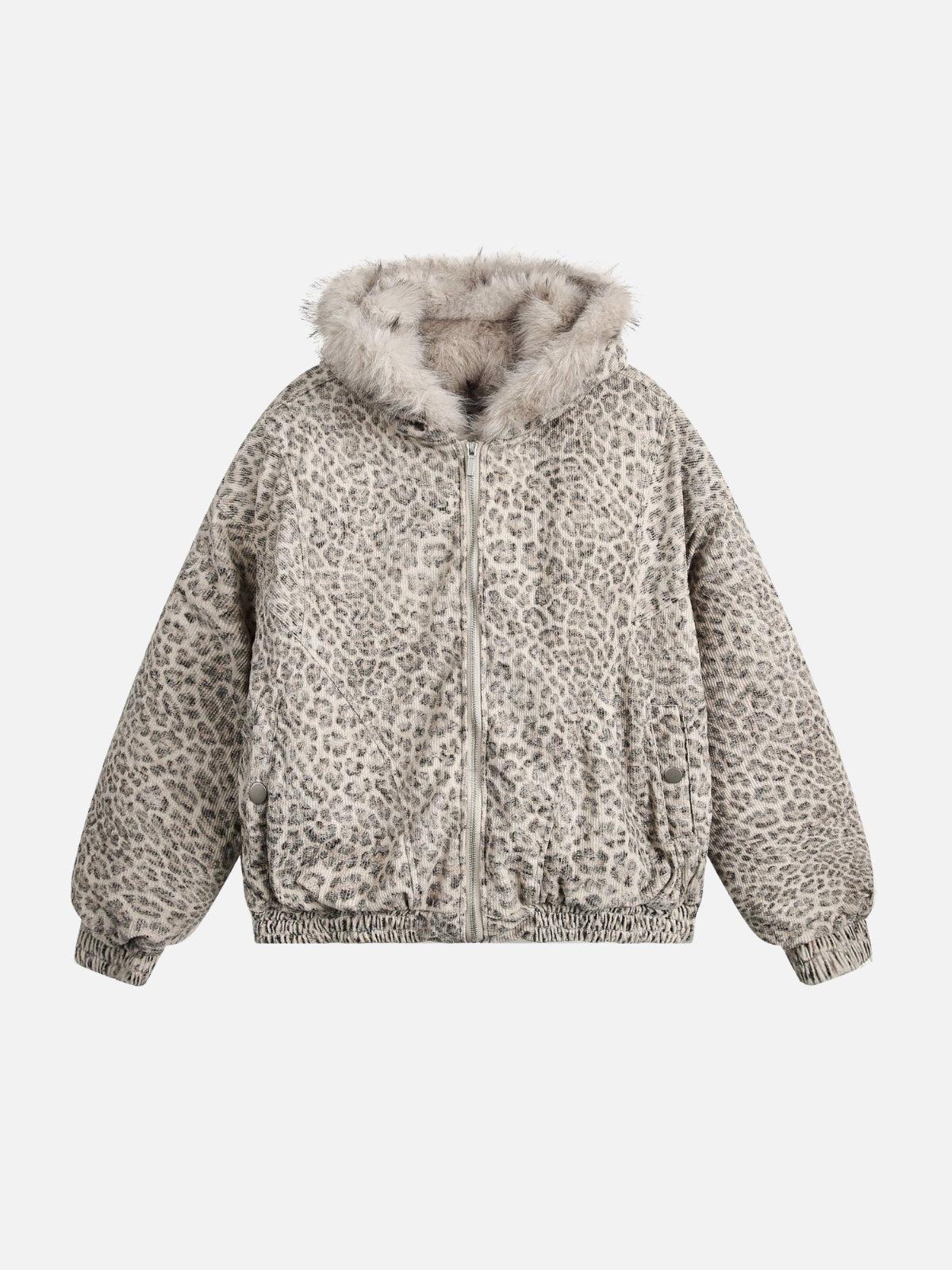 WILD VEIL - Oversized Leopard Print Jacket Beige | Teenwear.eu