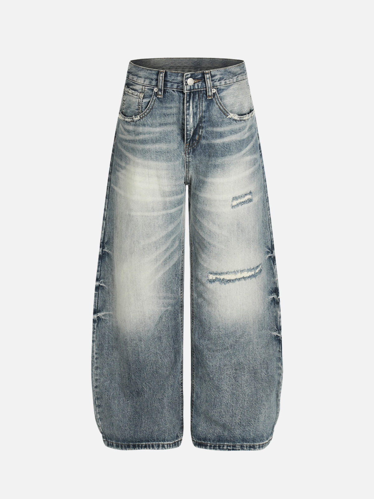 CRASO – Baggy Distressed Basic Jeans Blue | Teenwear.eu