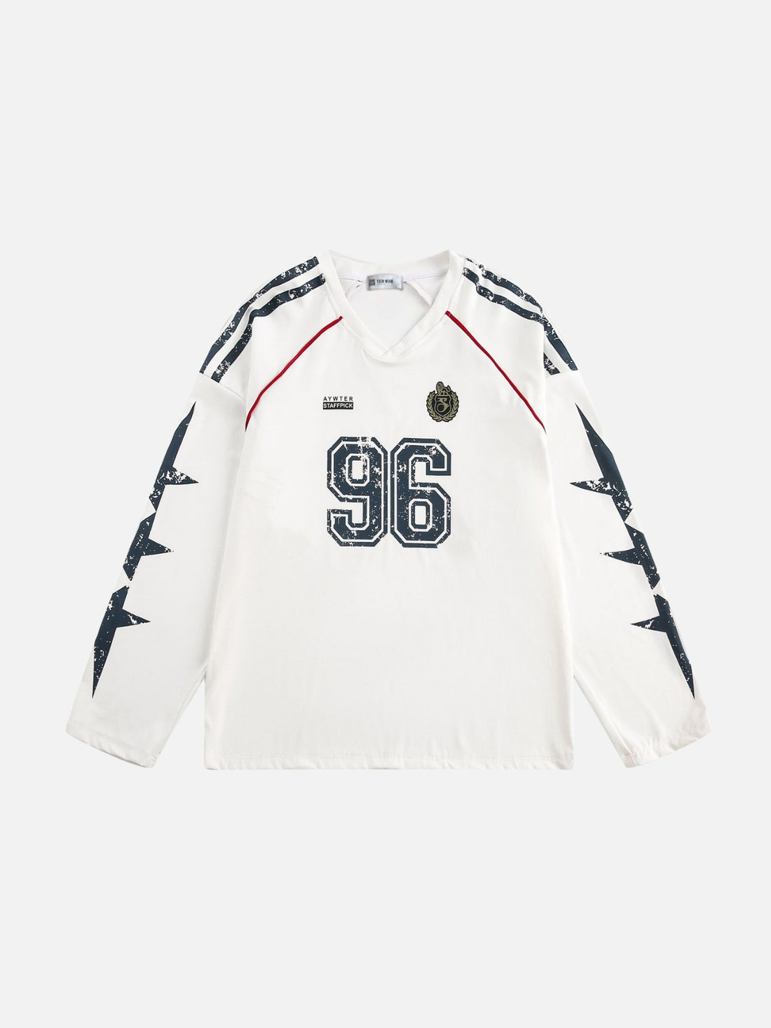 NINETY6 – Oversized Graphic Long-Sleeve Jersey Black | Teenwear.eu