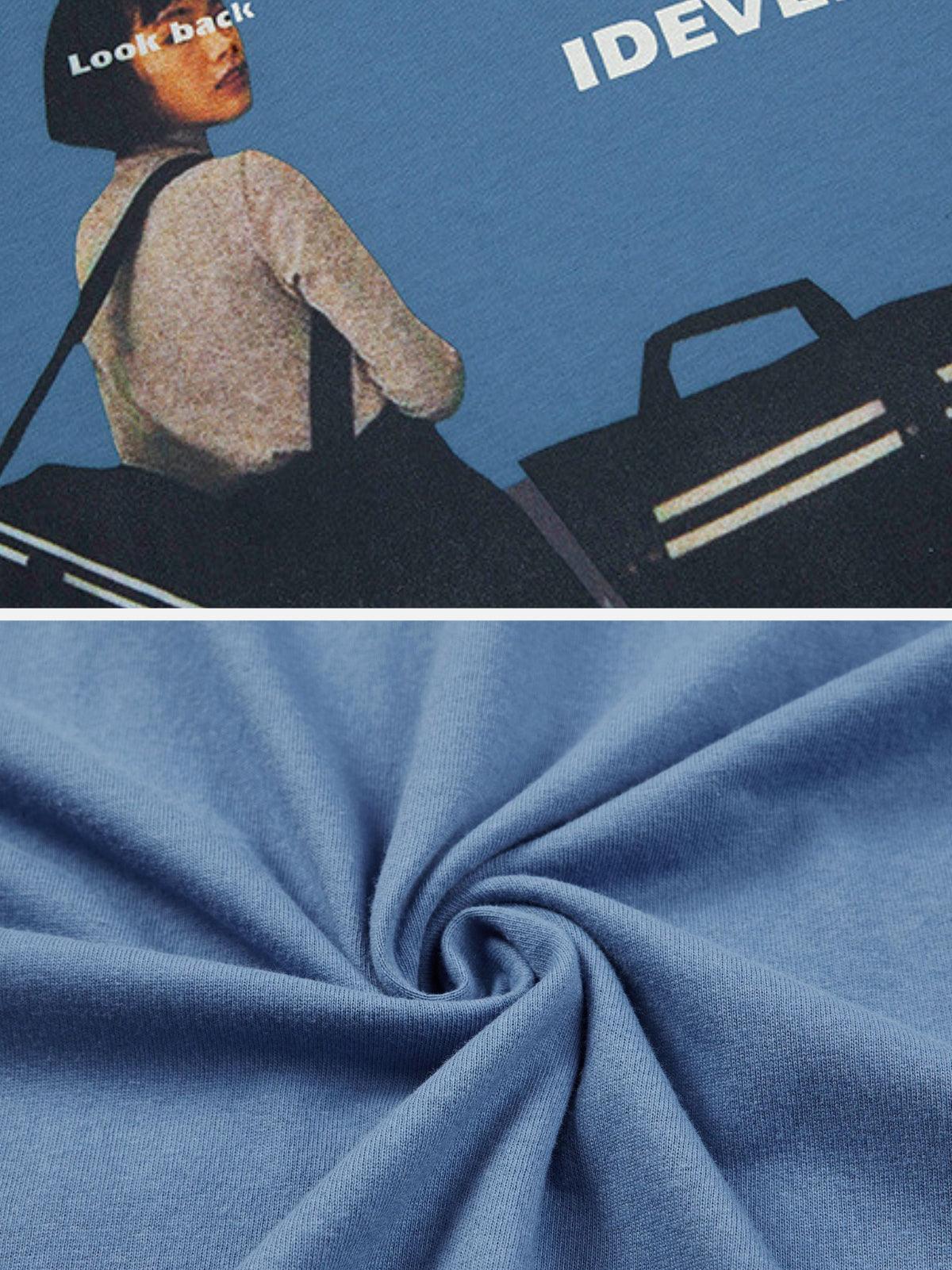 LOOK BACK - Oversized Print T-Shirt | Teenwear.eu