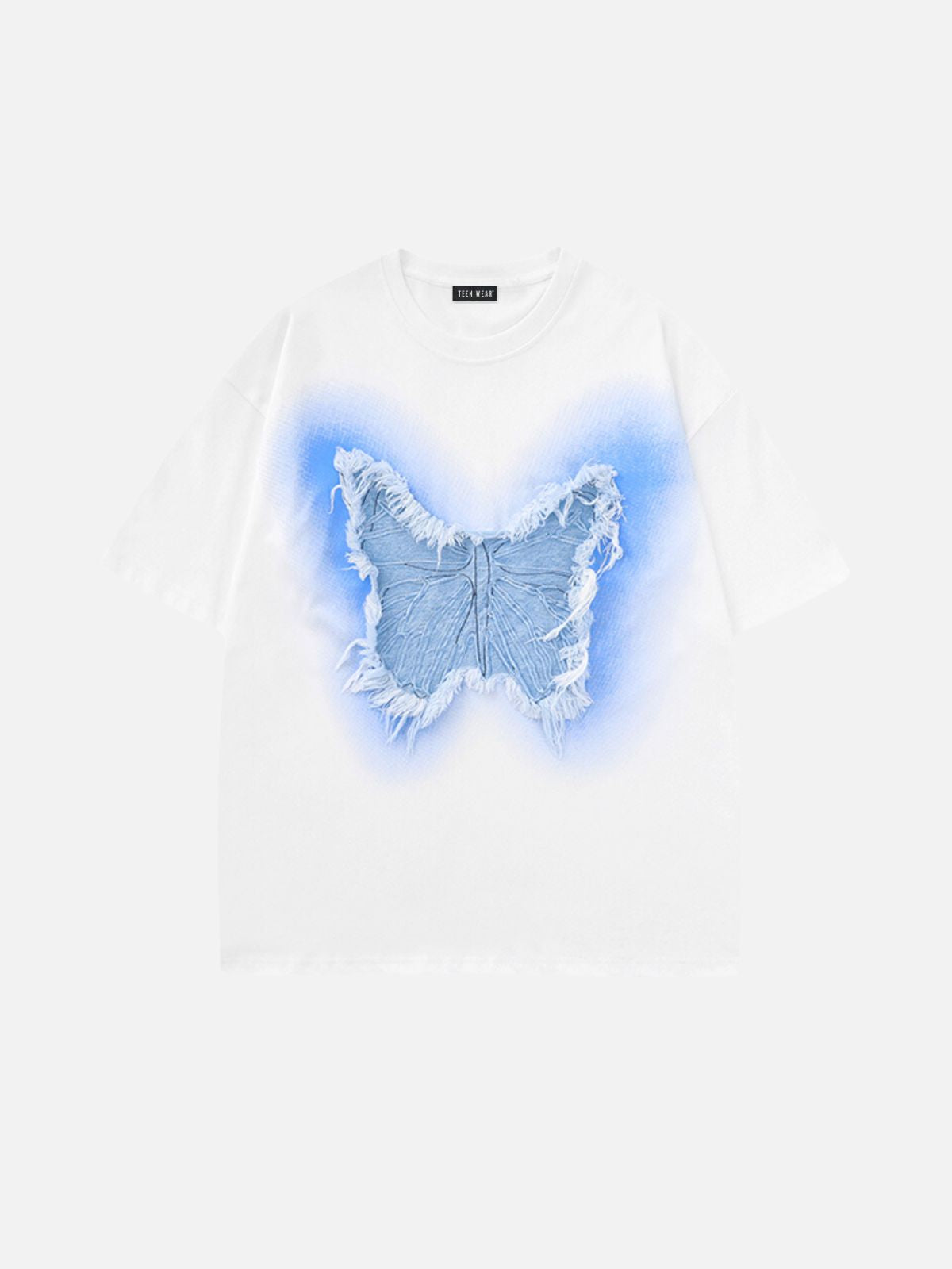 BLUTERRFLY - Oversized Print T-Shirt White | Teenwear.eu