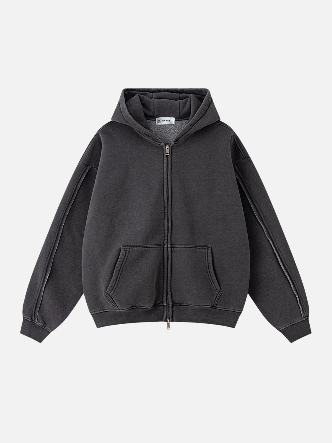 VICOS - Oversized Basic Premium Zip Up Hoodie Grey | Teenwear.eu