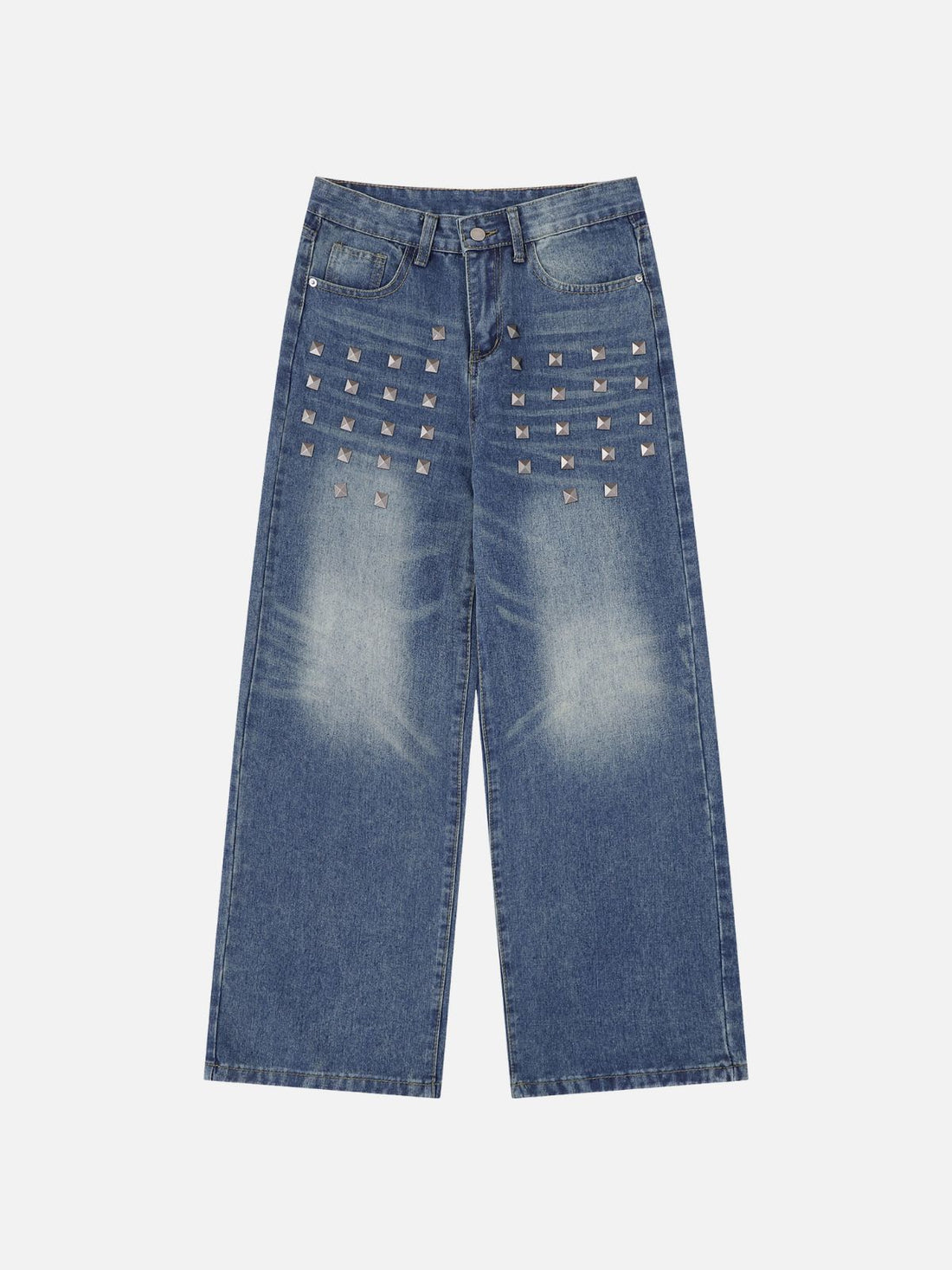 RIVETZ - Baggy Embroidered Jeans Blue | Teenwear.eu