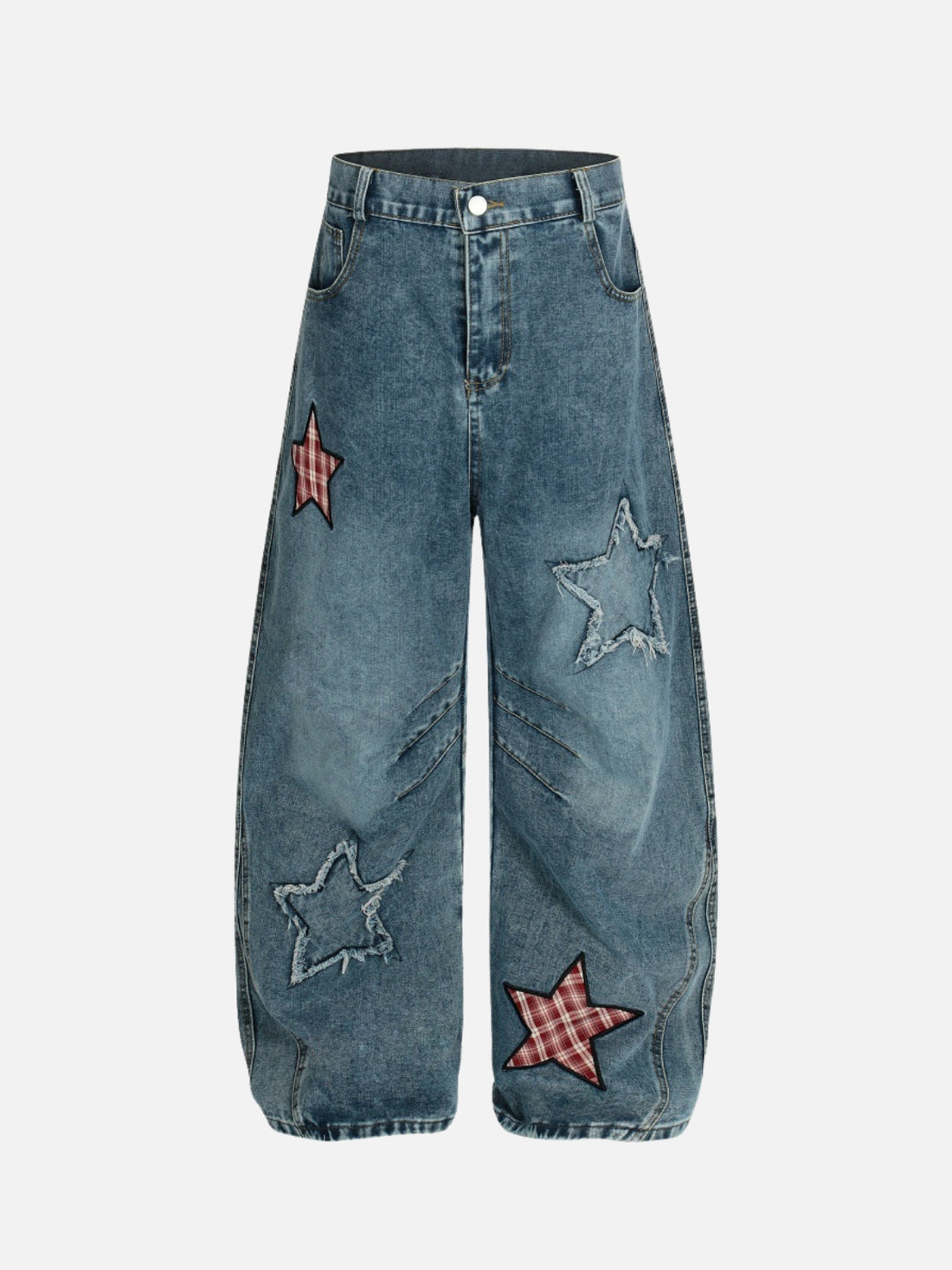 STARSY - Baggy Embroidered Jeans Blue | Teenwear.eu