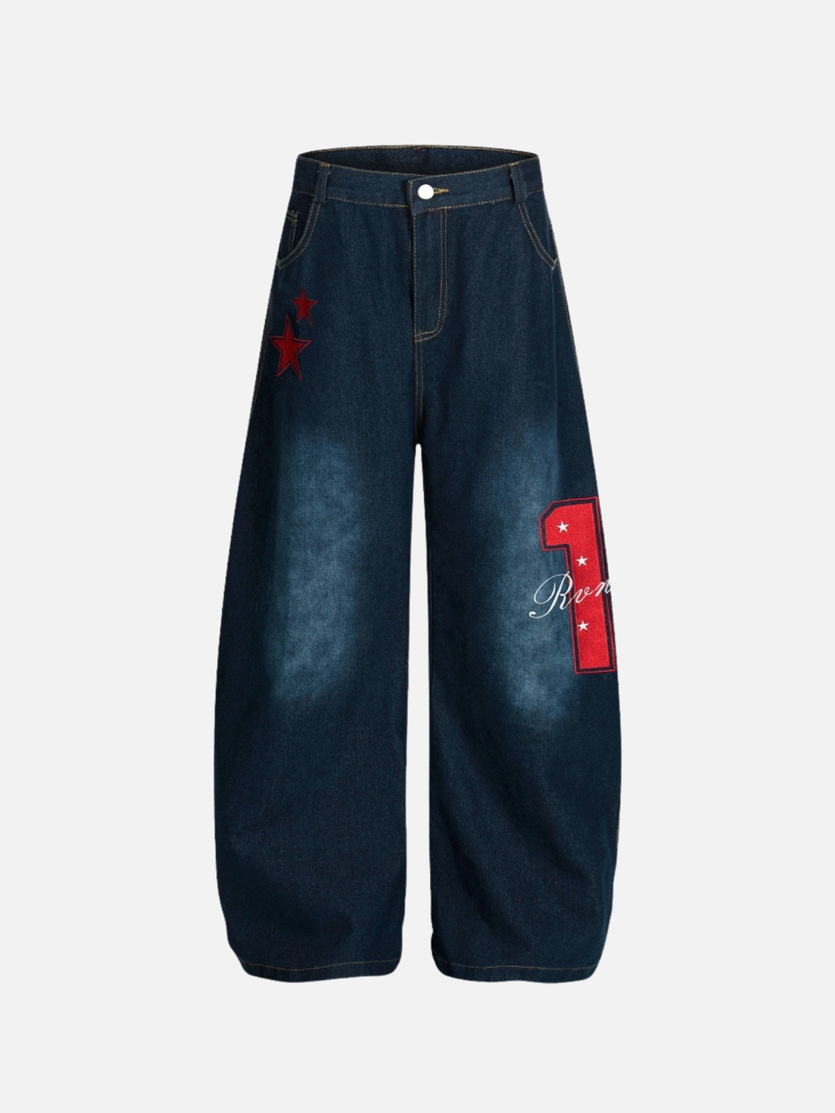 REDLINE - Baggy Graphic Jeans Dark Blue | Teenwear.eu