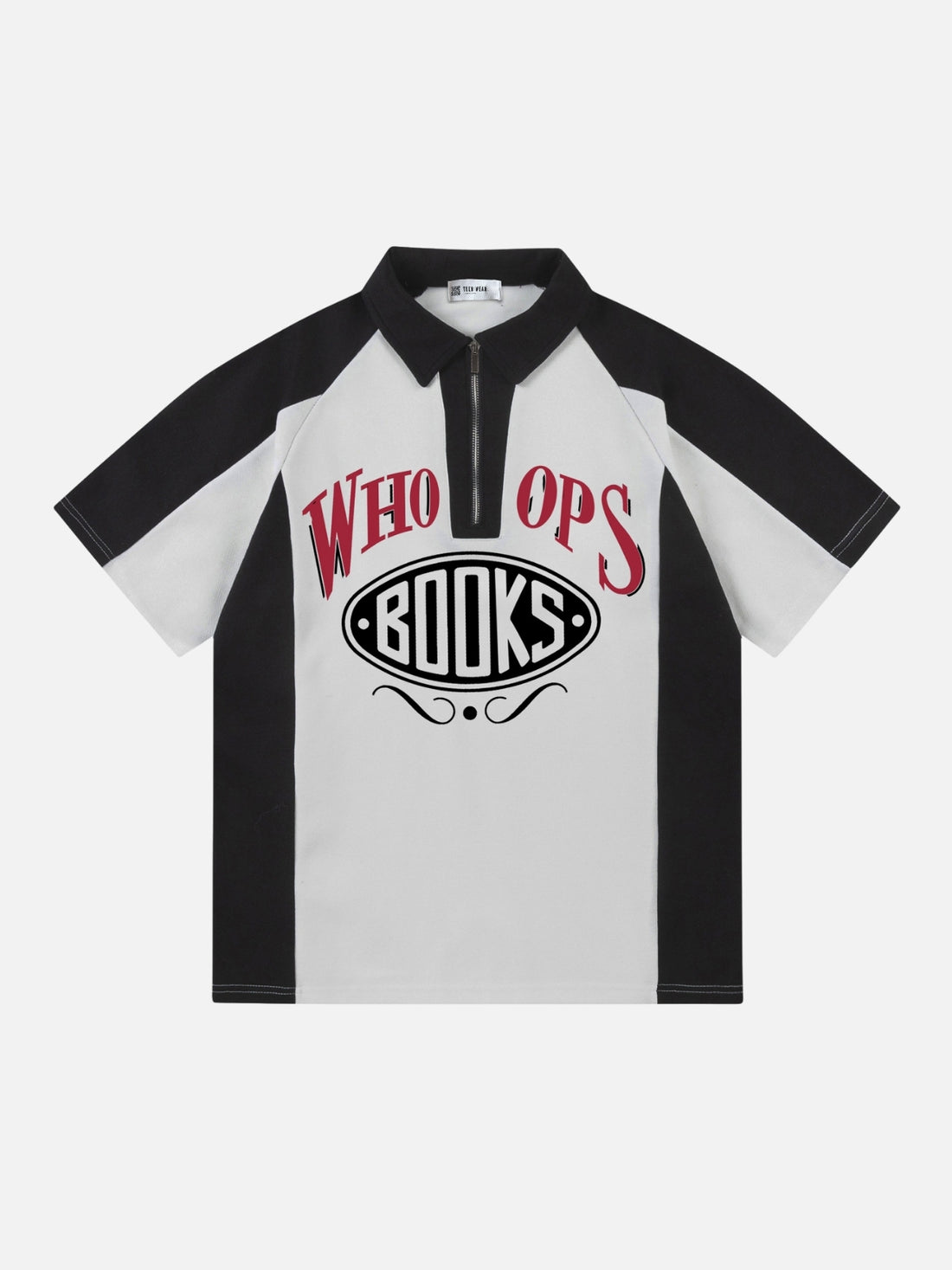 VINTAGE - Oversized Print Polo Shirt Brown | Teenwear.eu