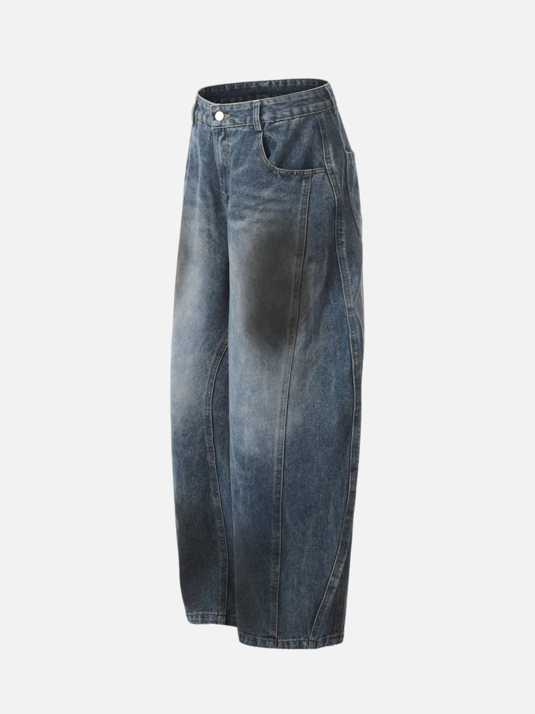 DIRTY - Baggy Basic Unisex Jeans Blue | Teenwear.eu