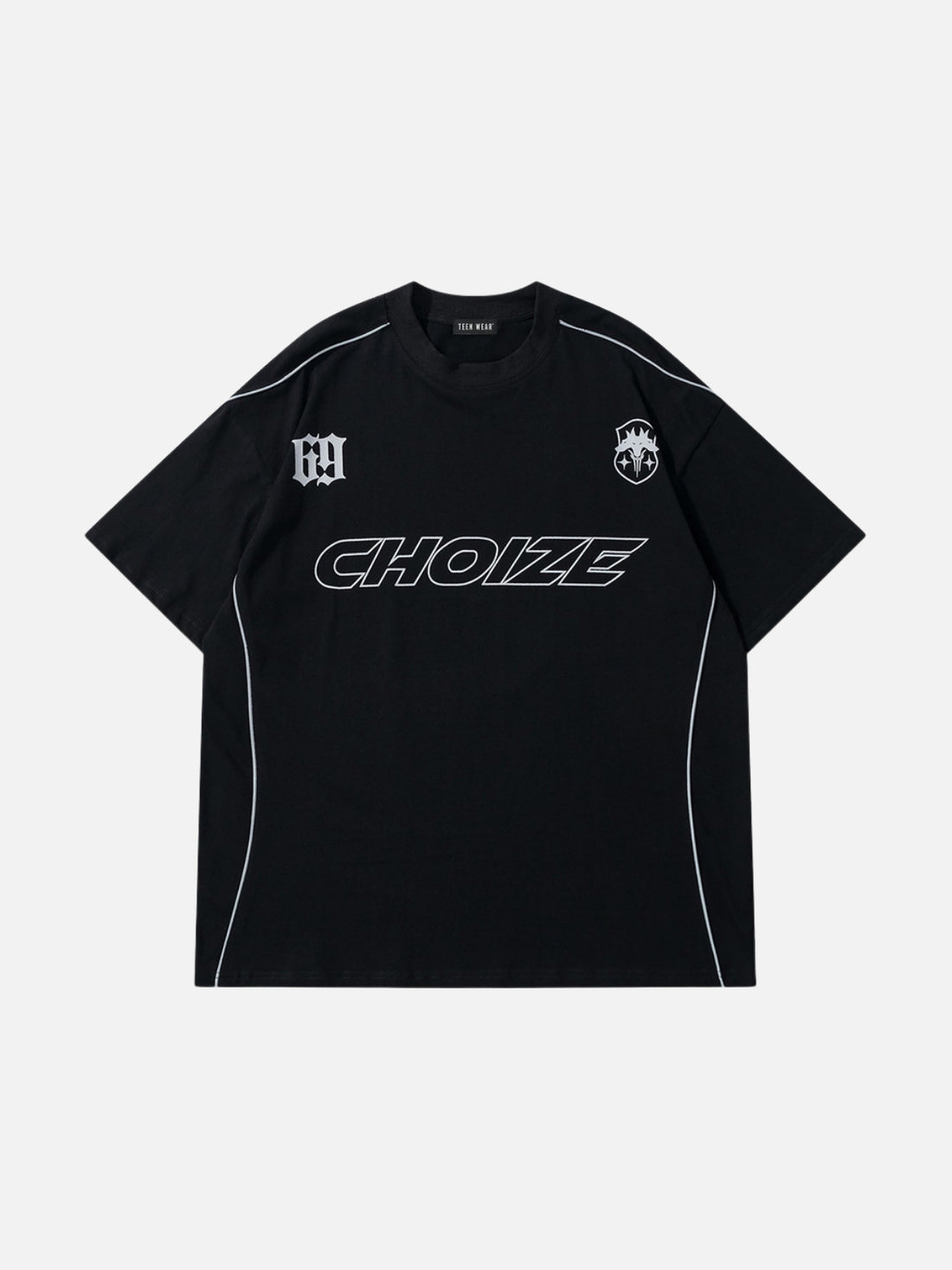 CHOIZE - Oversized Print T-Shirt Black | Teenwear.eu