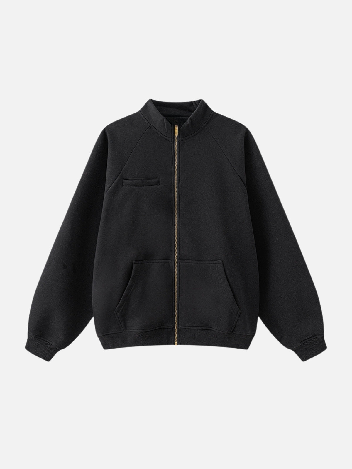 JOGGERSA - Oversized Basic Zip Up Jacket Hoodie Black | Teenwear.eu