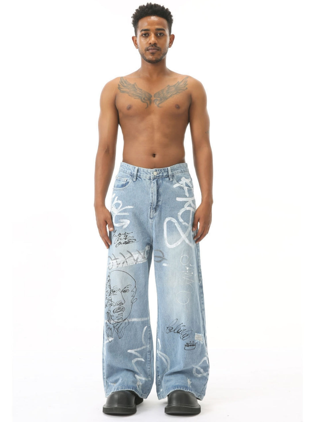 FACEY - Baggy Graphic Jeans | Teenwear.eu