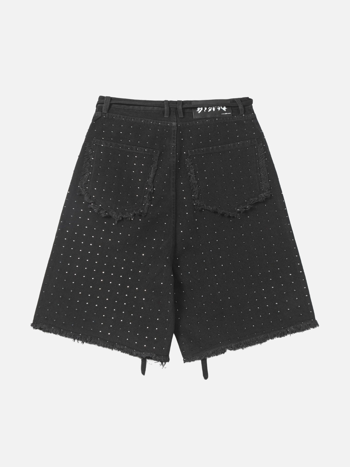 GLAMORCE - Rhinestone Loose Denim Jorts | Teenwear.eu