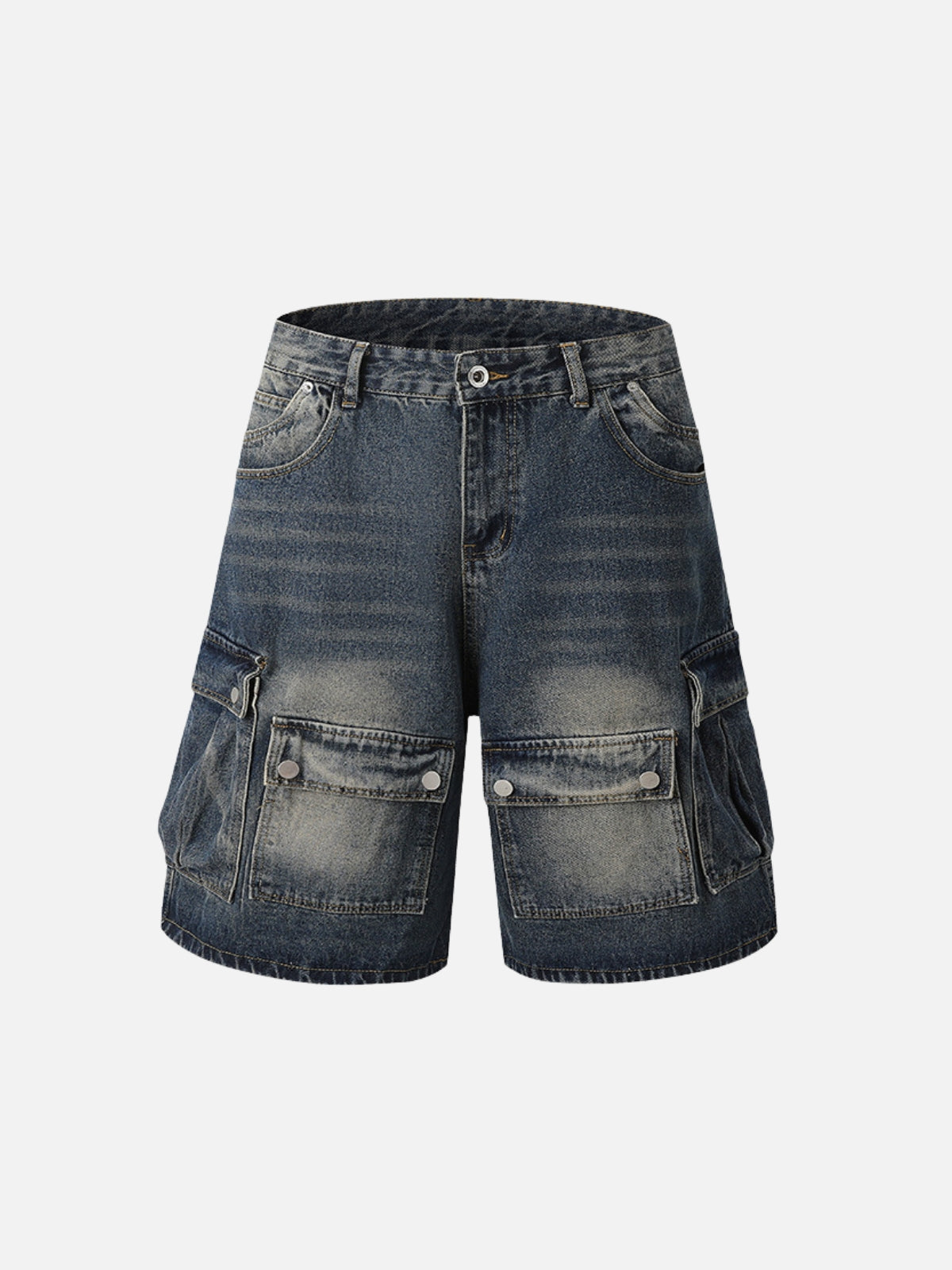 BUTTONIES - Baggy Basic Cargo Shorts Blue | Teenwear.eu