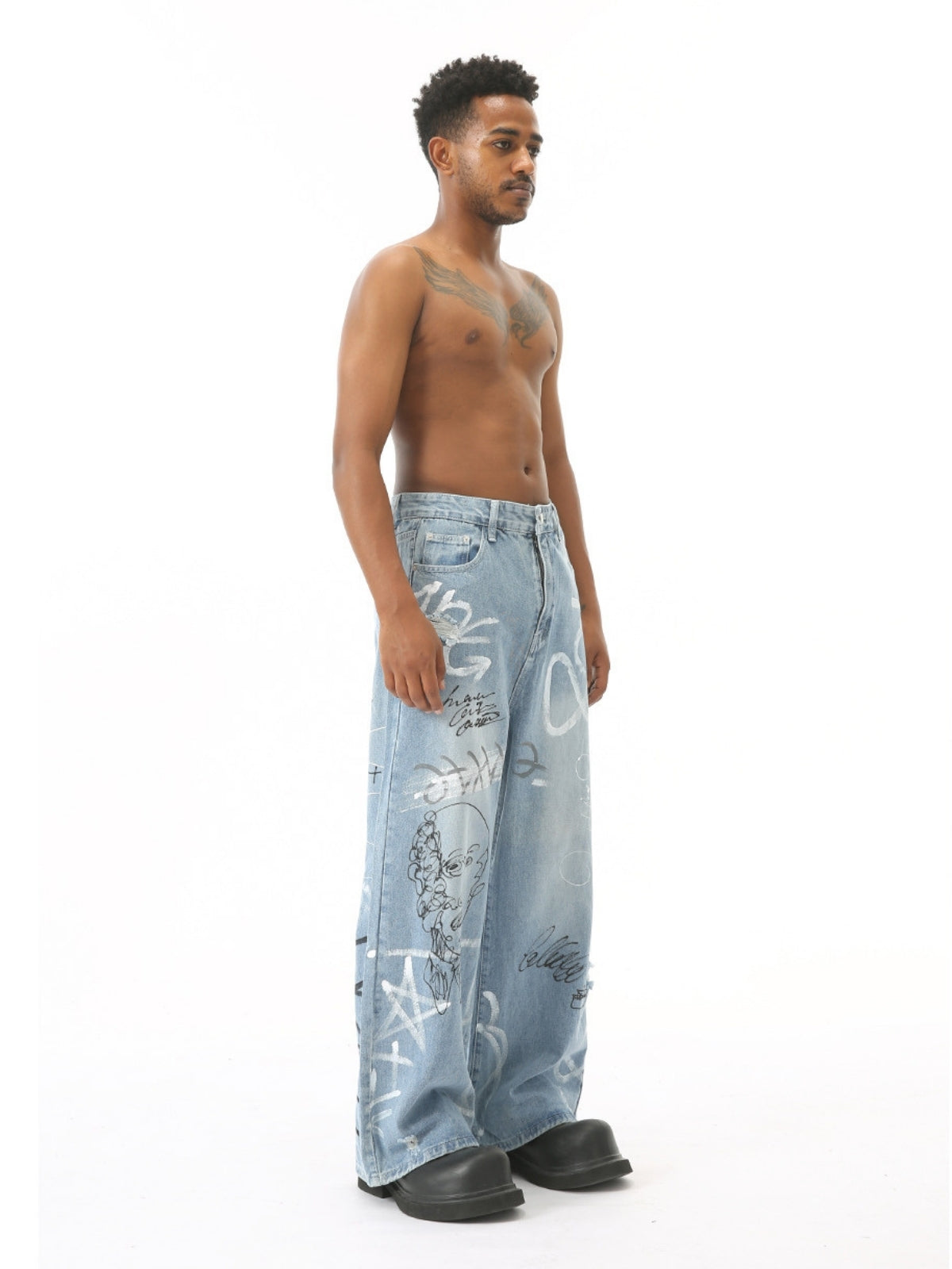 FACEY - Baggy Graphic Jeans | Teenwear.eu