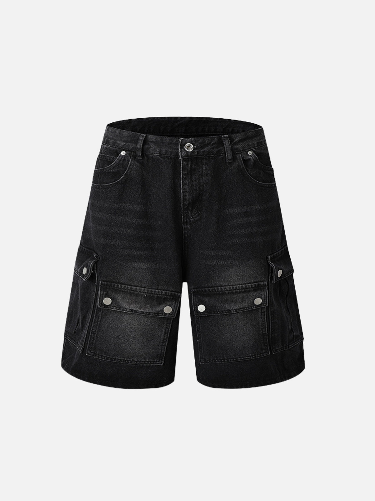BUTTONIES - Baggy Basic Cargo Shorts Black | Teenwear.eu