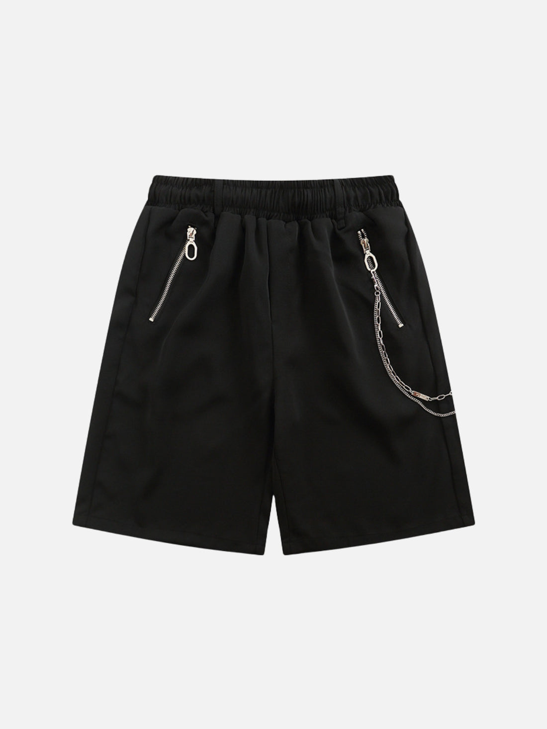 FAMOU - Baggy Basic Chain Shorts Black | Teenwear.eu