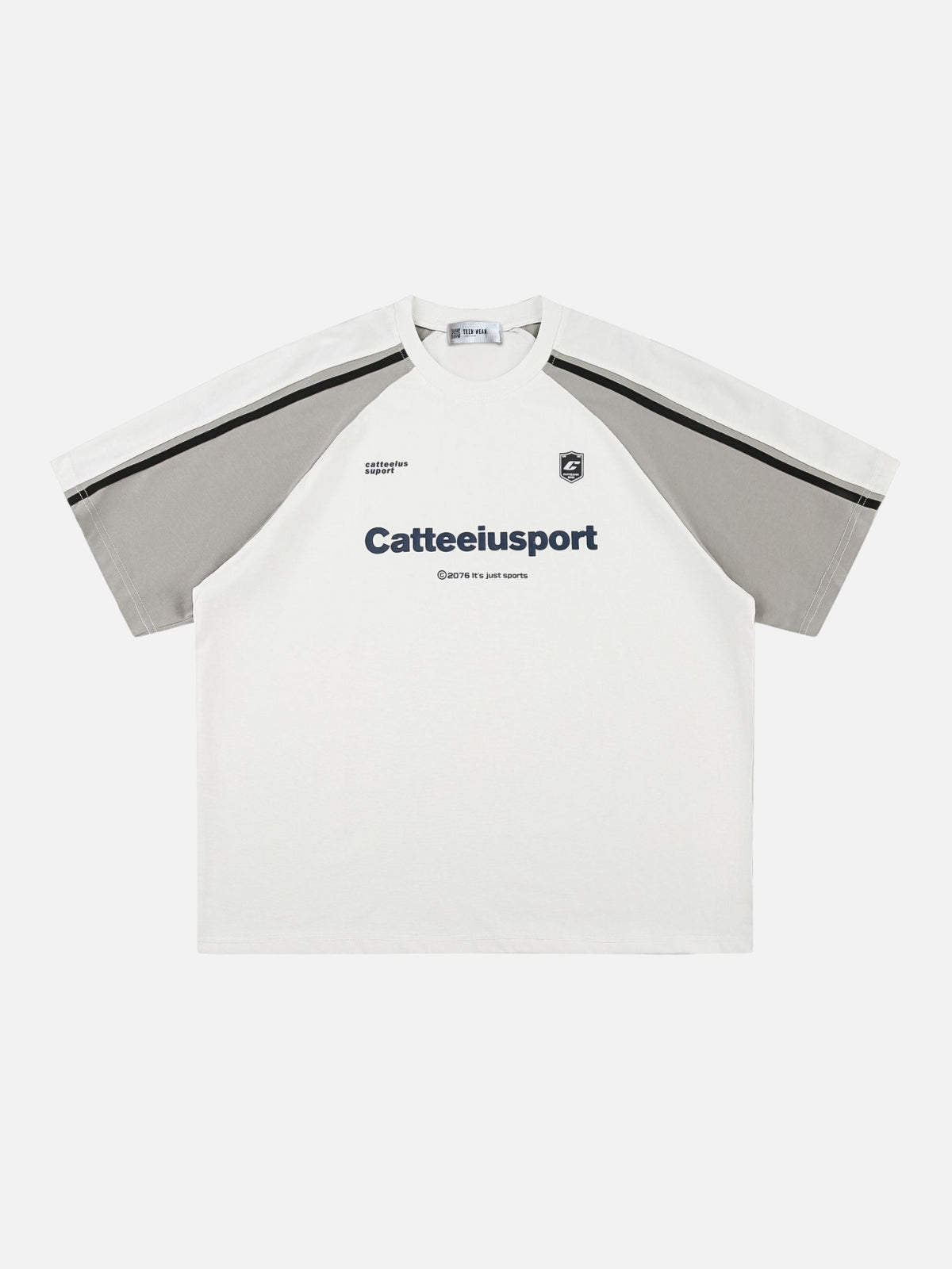CATTEEIU - Oversized Graphic T-Shirt White | Teenwear.eu