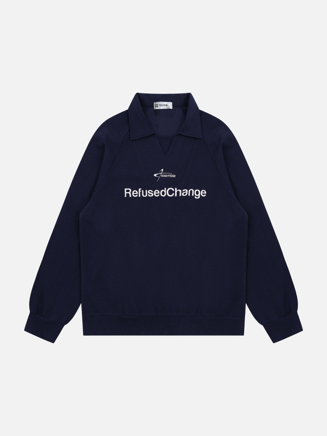 UNITZY - Oversized Print Polo Shirt Blue | Teenwear.eu