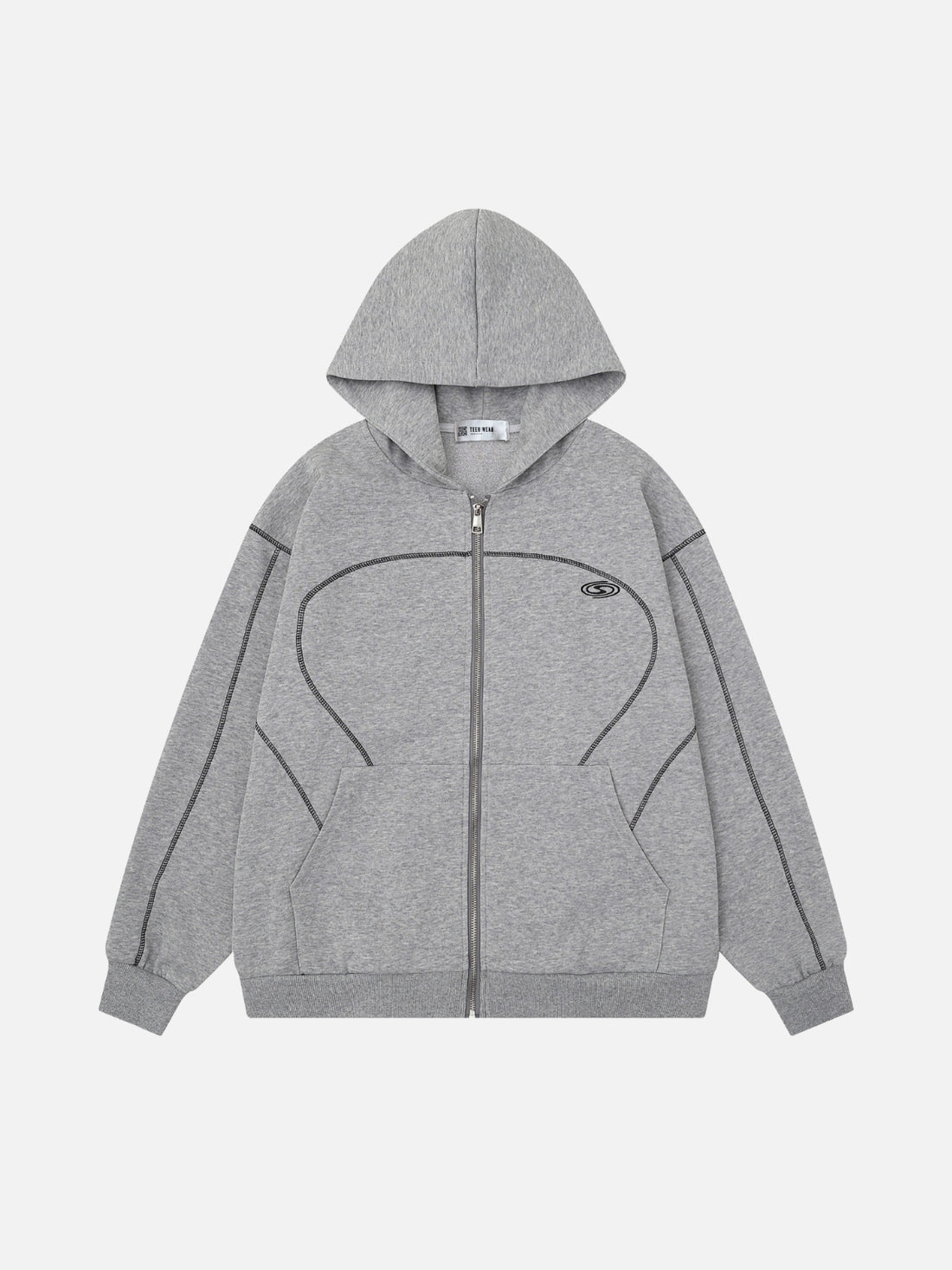 SILVERLY - Oversized Basic Zip Up Hoodie Black | Teenwear.eu