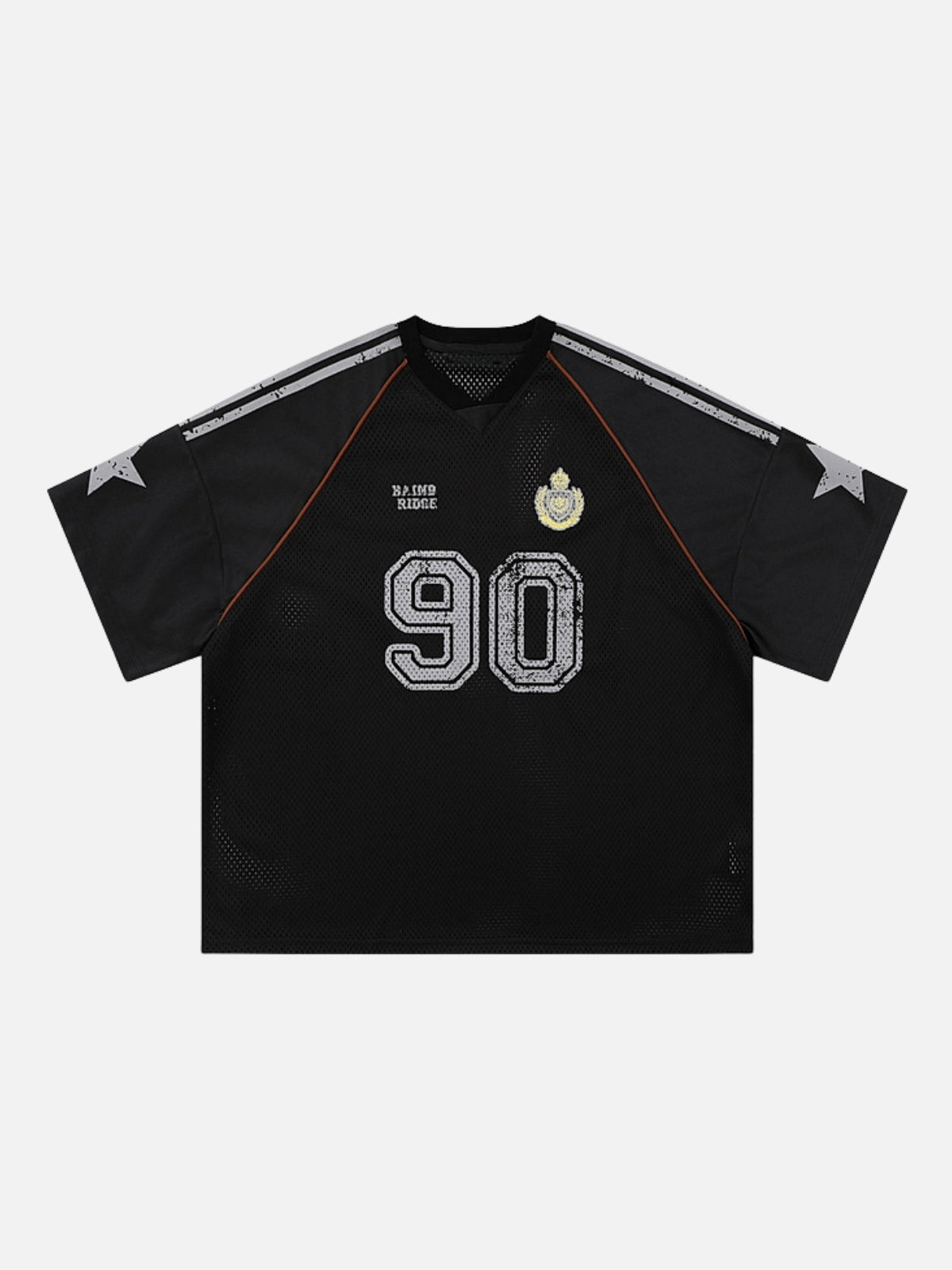 RIDGE - Oversized Graphic Jersey T-Shirt Black | Teenwear.eu