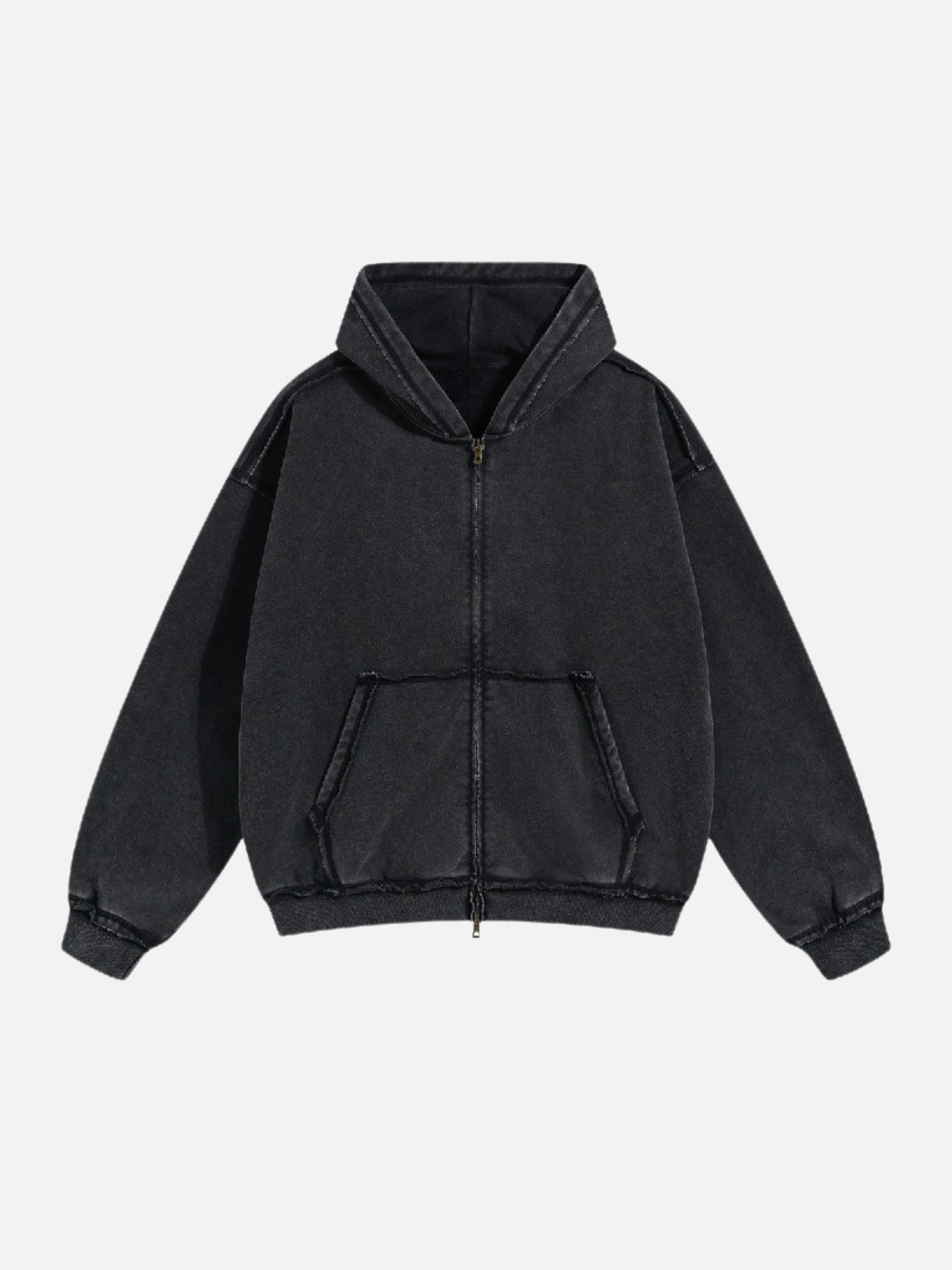 HELD - Premium Oversized Basic Zip Up Hoodie Black | Teenwear.eu