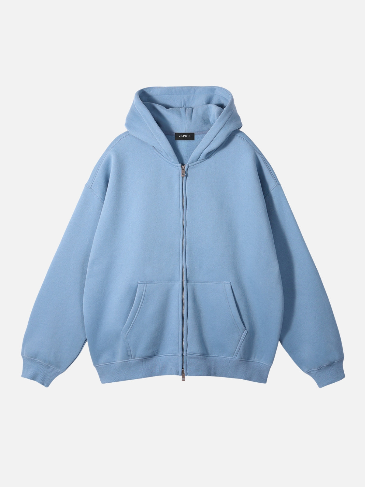 PUNISH - Cropped Basic Zip Up Hoodie Blue | Teenwear.eu