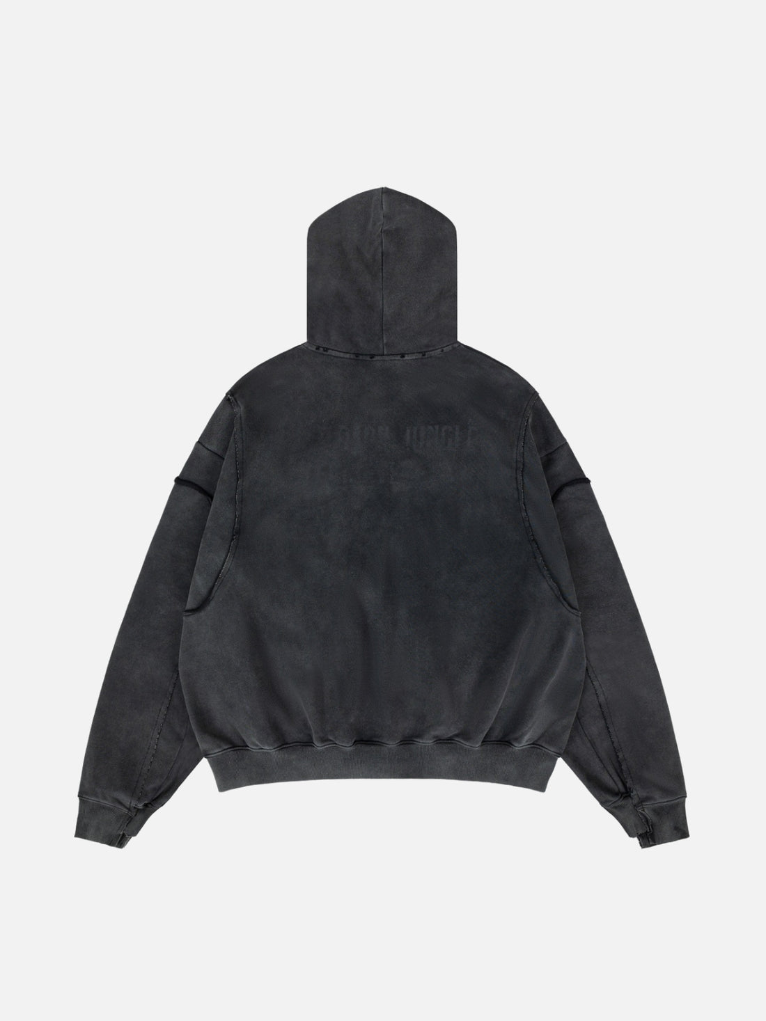 GRUNGEE - Oversized Graphic Zip Up Hoodie Black | Teenwear.eu