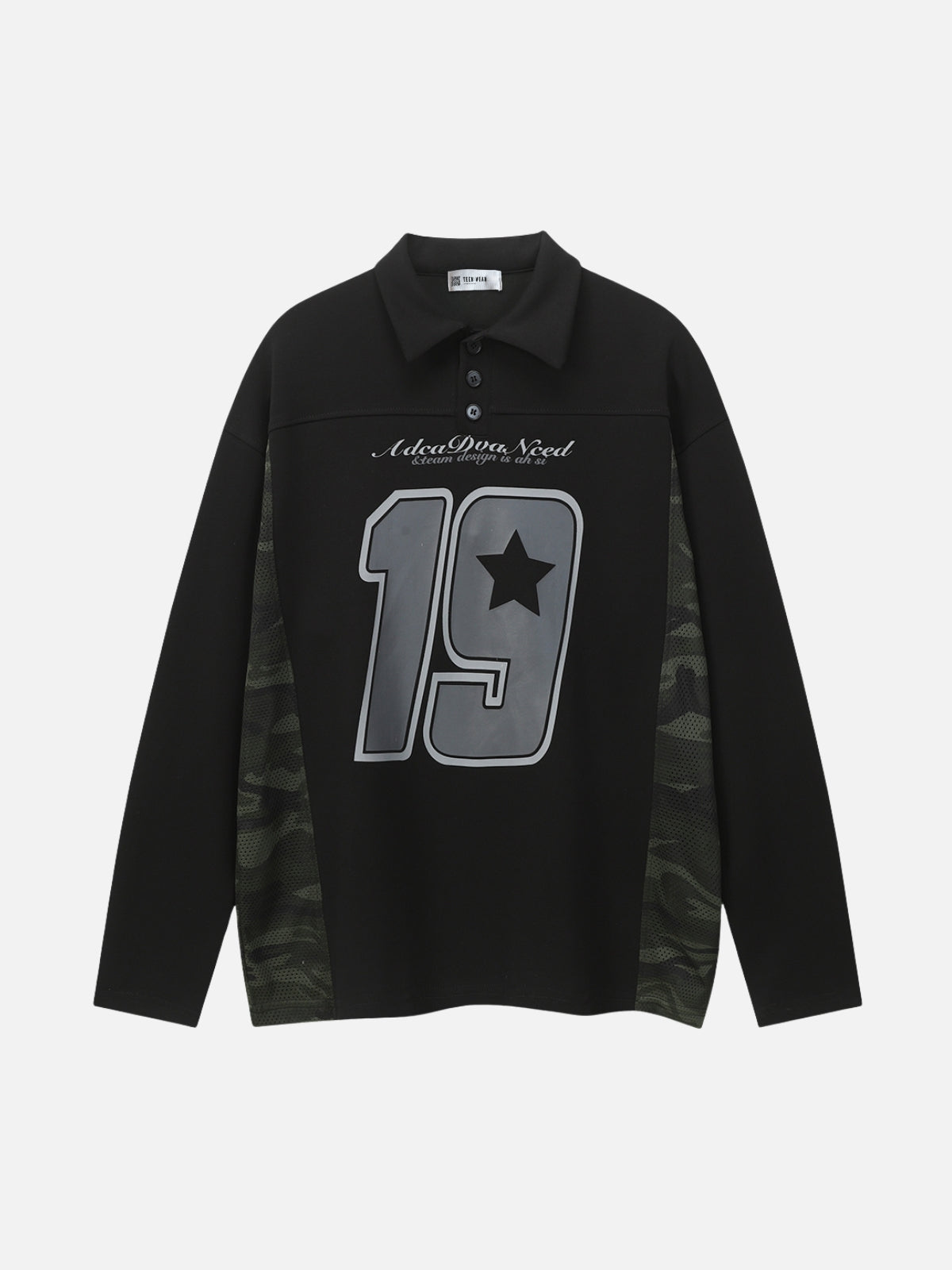 ADEADVA - Oversized Print Long Sleeved T-Shirt Black | Teenwear.eu