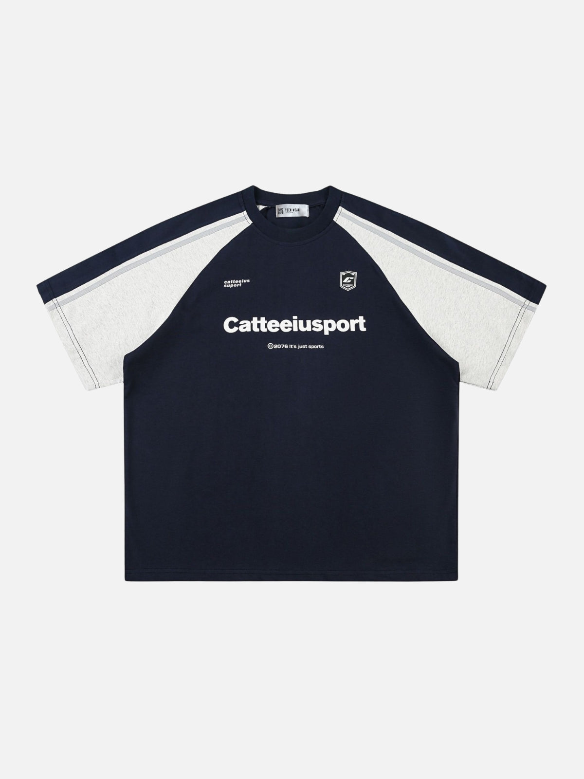 CATTEEIU - Oversized Graphic T-Shirt Blue | Teenwear.eu