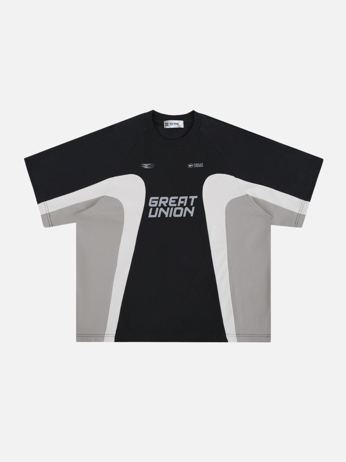 GREAT UNION - Boxy Fit Print T-Shirt Black | Teenwear.eu