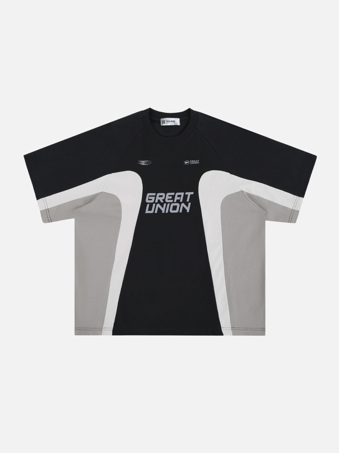 GREAT UNION - Boxy Fit Print T-Shirt Black | Teenwear.eu