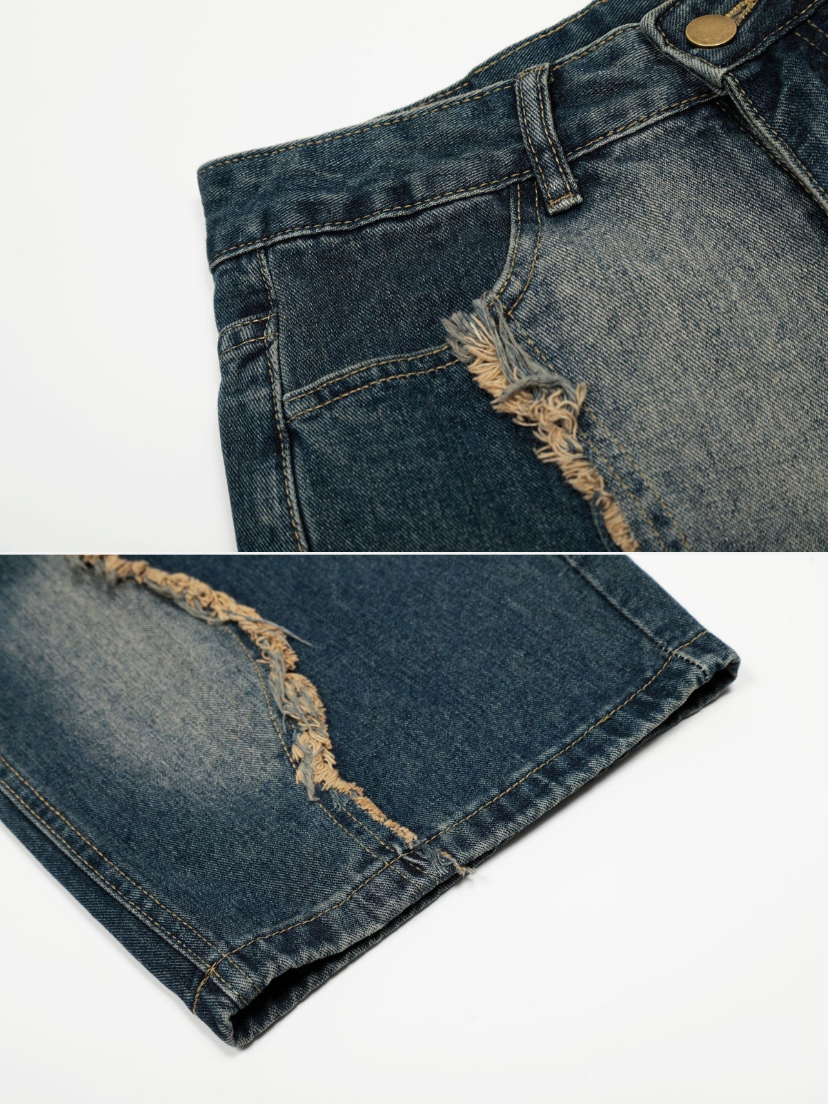 PATCHSTARS - Baggy Embroidered Jeans | Teenwear.eu