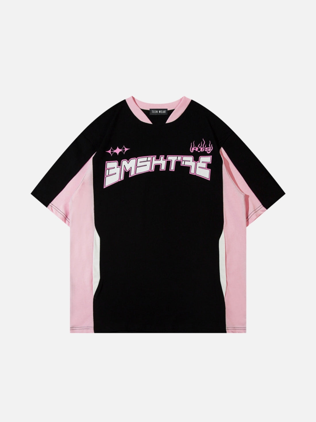 EMBESKE - Oversized Print T-Shirt Black | Teenwear.eu