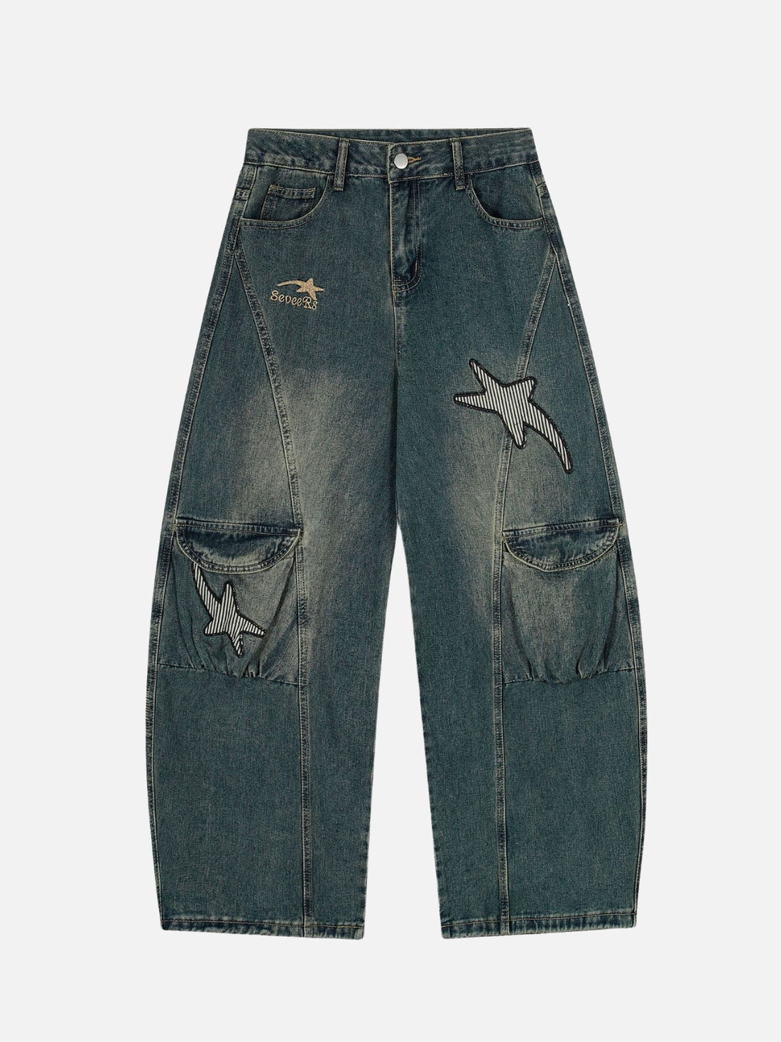 FALSTAR - Baggy Graphic Jeans Black | Teenwear.eu