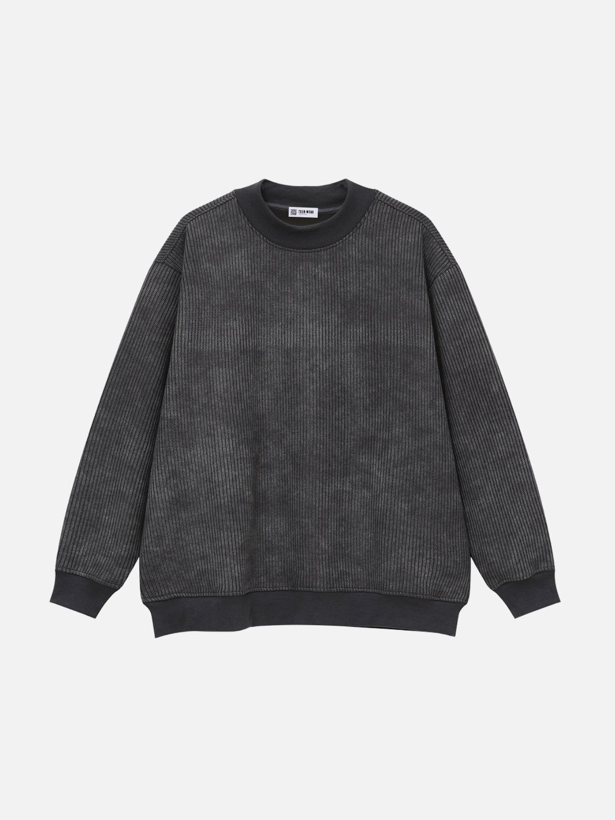 DZUSIK - Oversized Basic Sweater Grey | Teenwear.eu