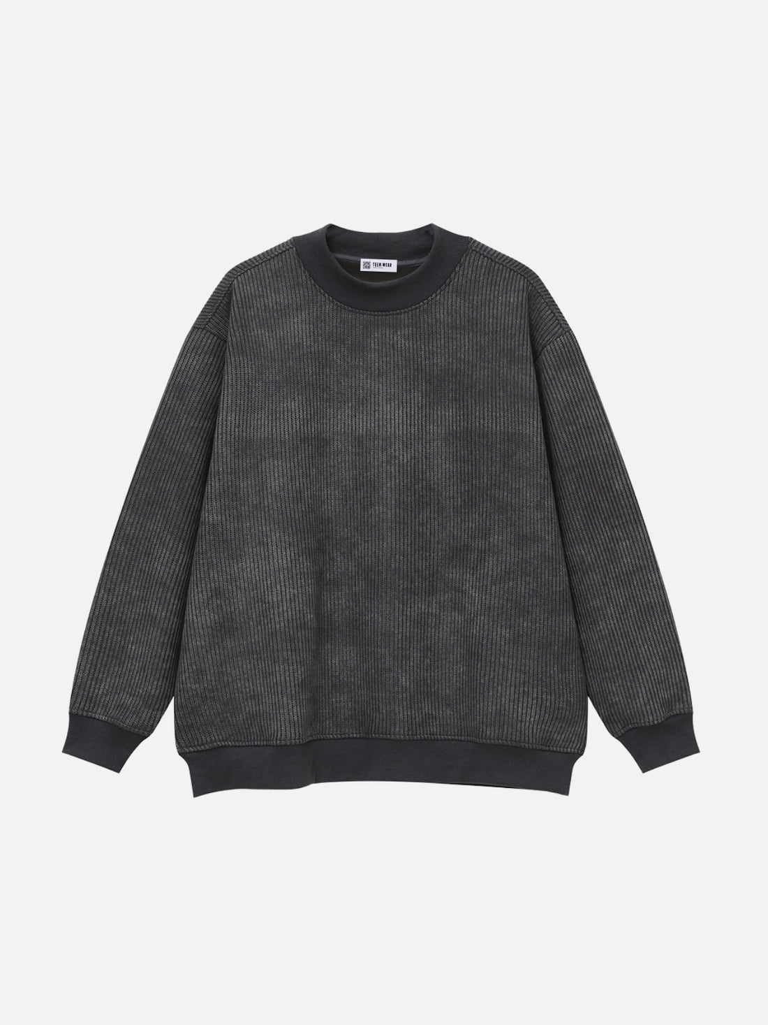 DZUSIK - Oversized Basic Sweater Grey | Teenwear.eu