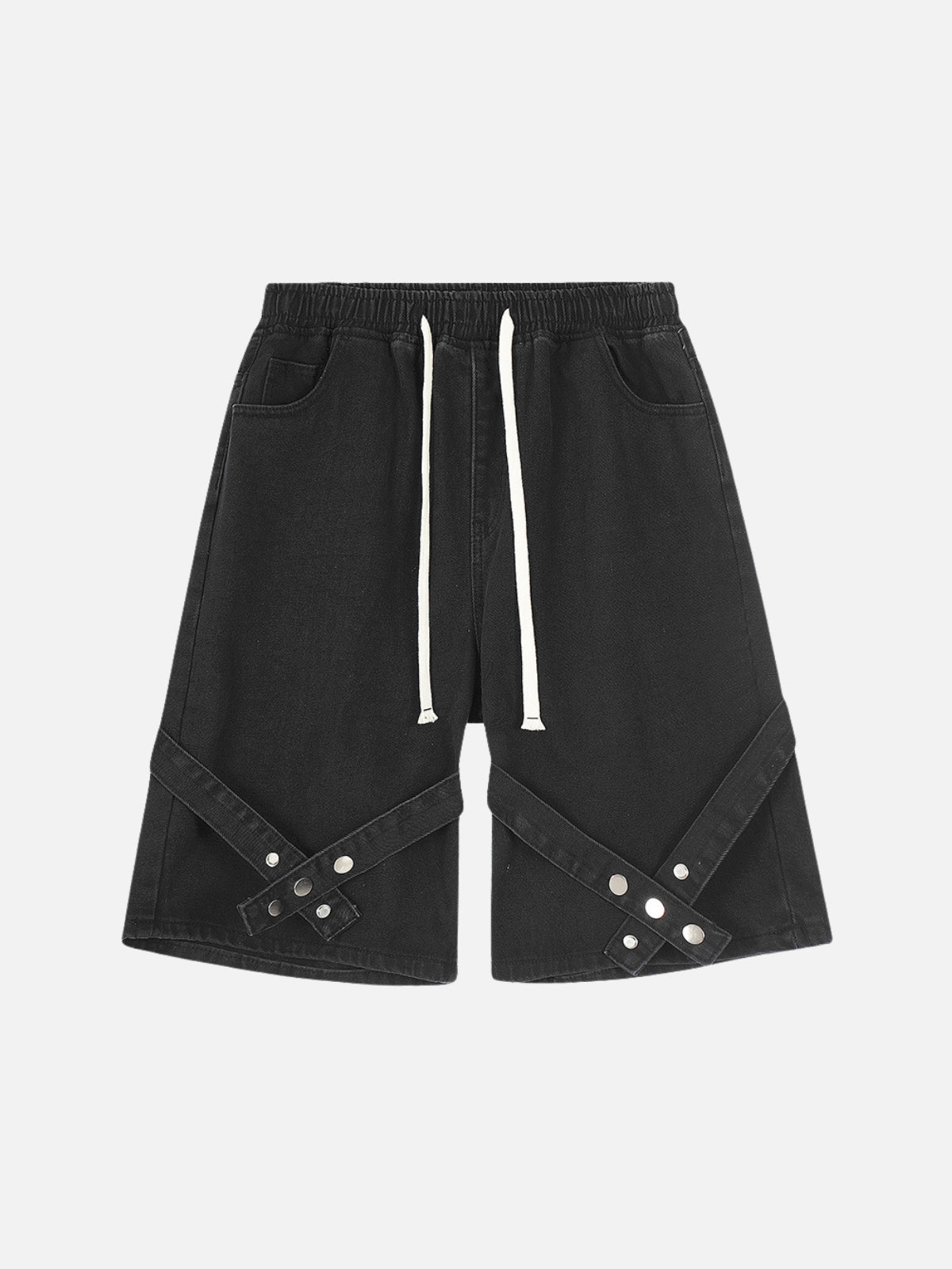 BUTTONY - Baggy Basic Denim Shorts Black | Teenwear.eu