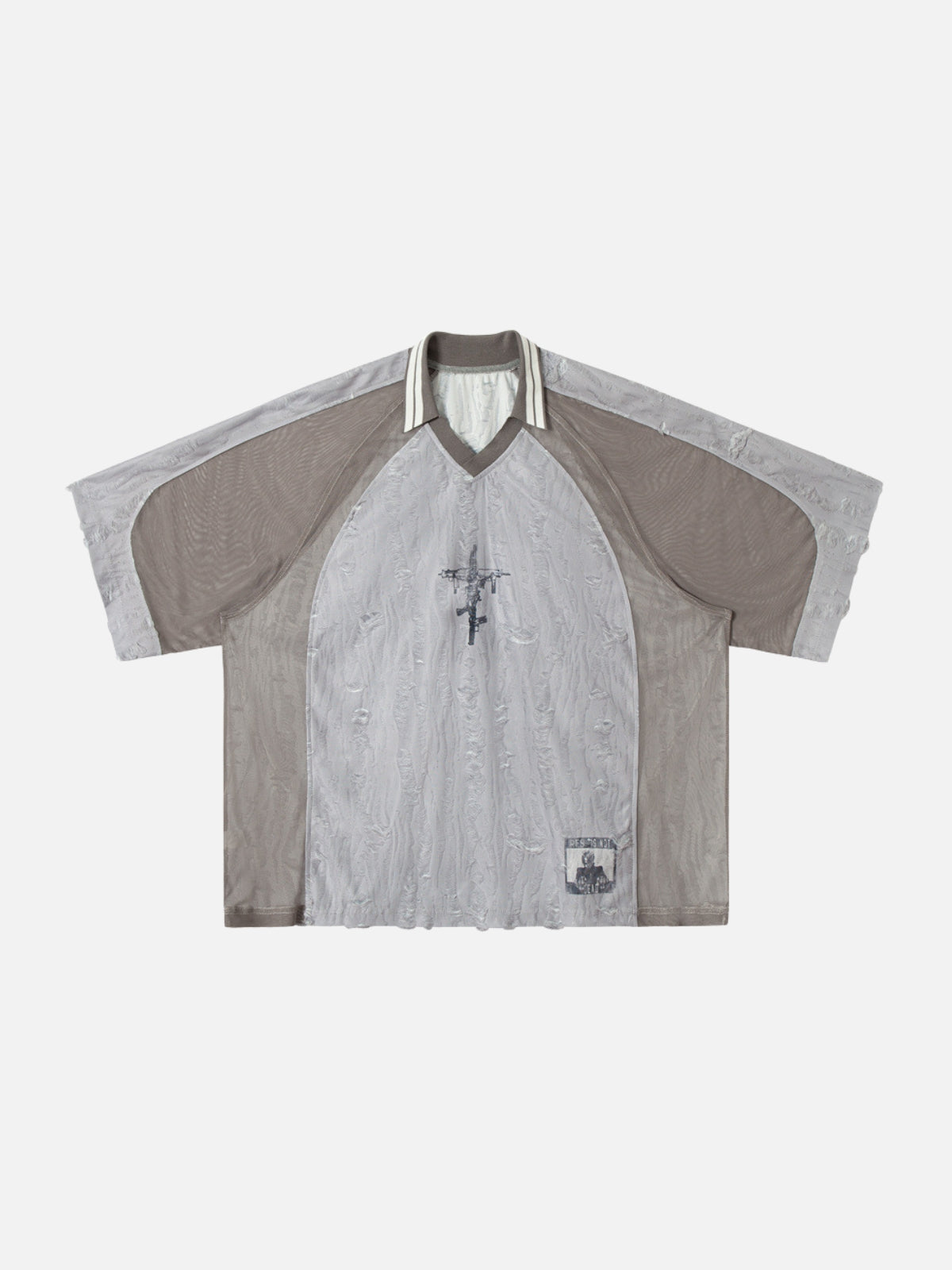 DESTINA - Oversized Vintage Graphic Jersey Grey | Teenwear.eu