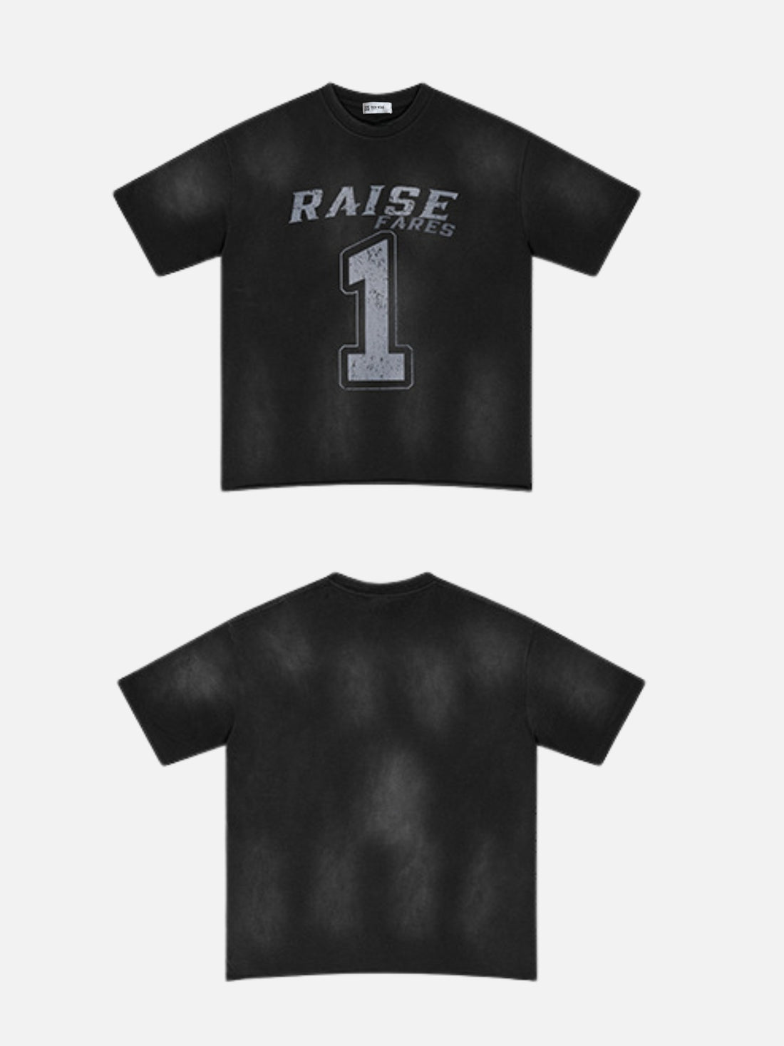 RAISE FARES - Cropped Print T-shirt Black | Teenwear.eu
