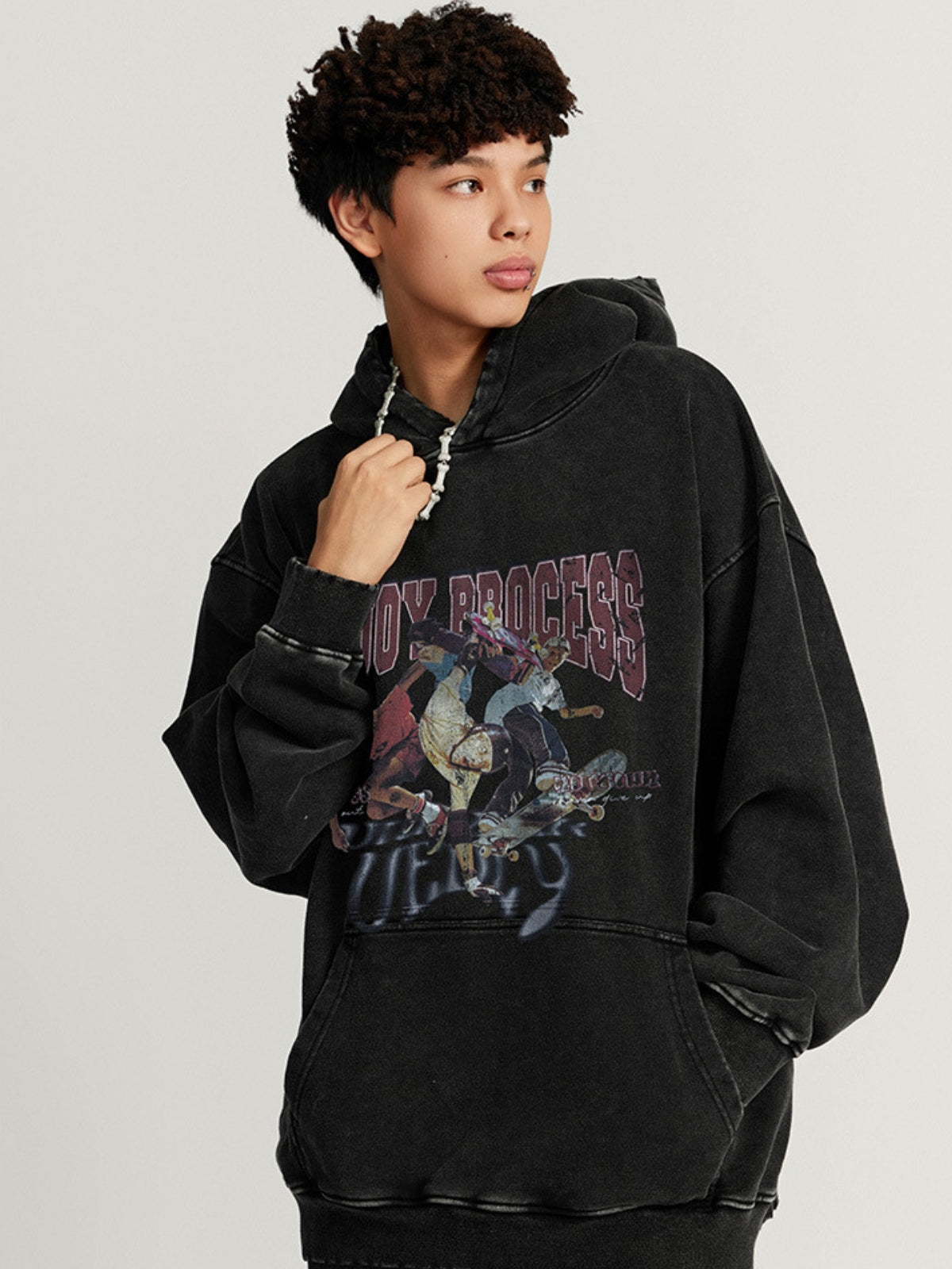 PROCESS - Oversized Graphic Hoodie | Teenwear.eu