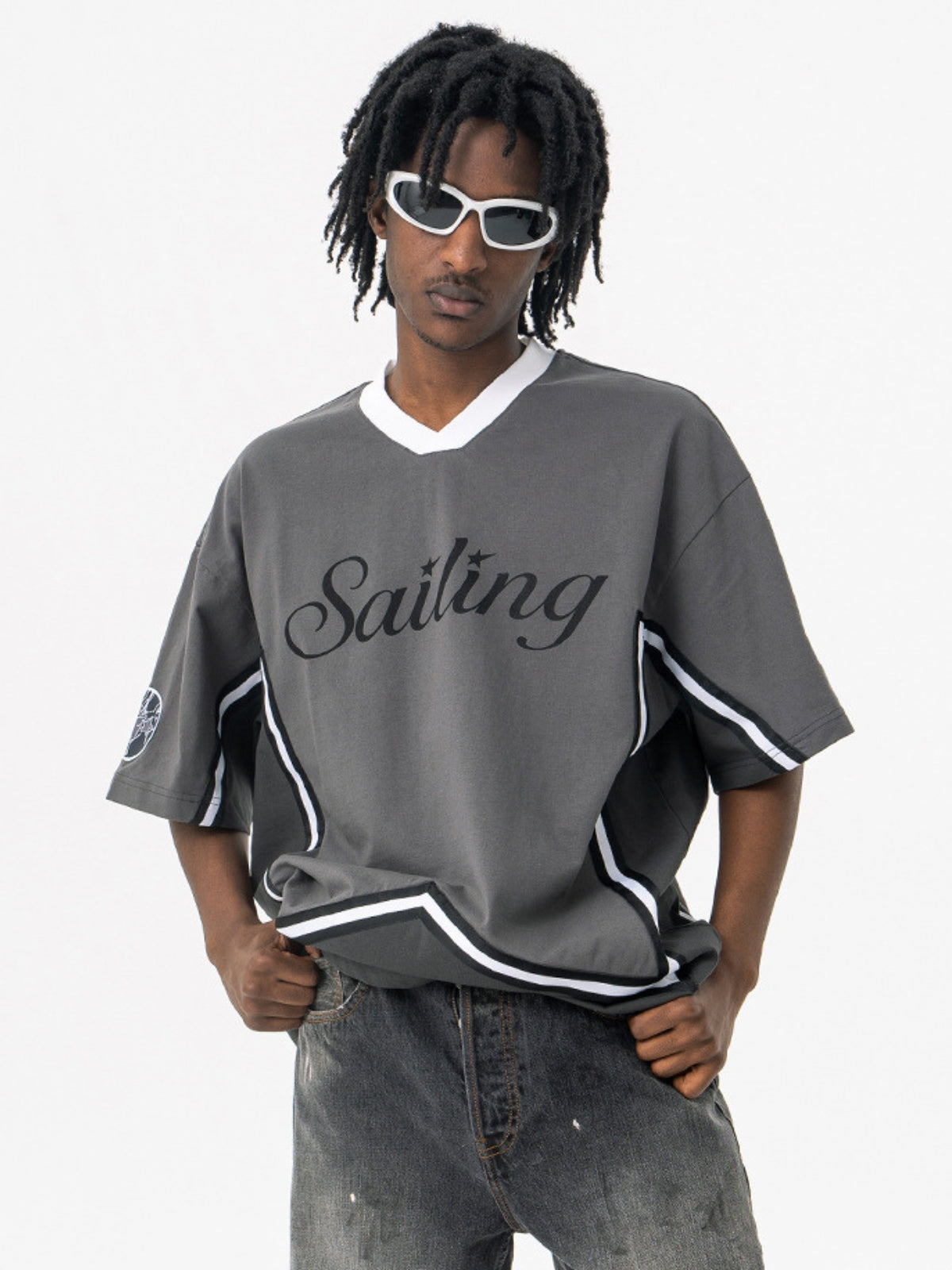 SAILING - Oversized Print Jersey T-Shirt | Teenwear.eu
