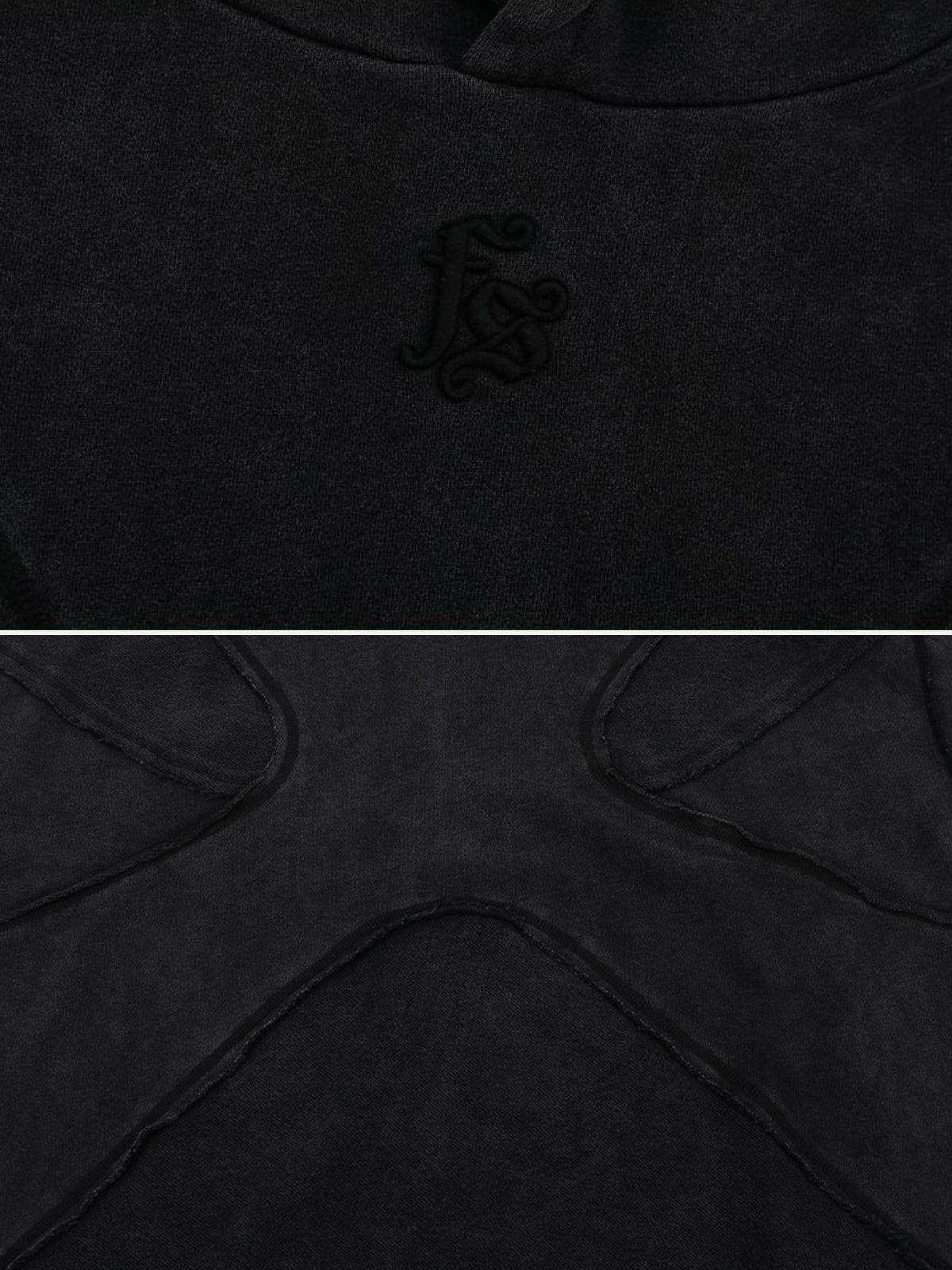 CRUNCHED - Oversized Embroidered Hoodie | Teenwear.eu