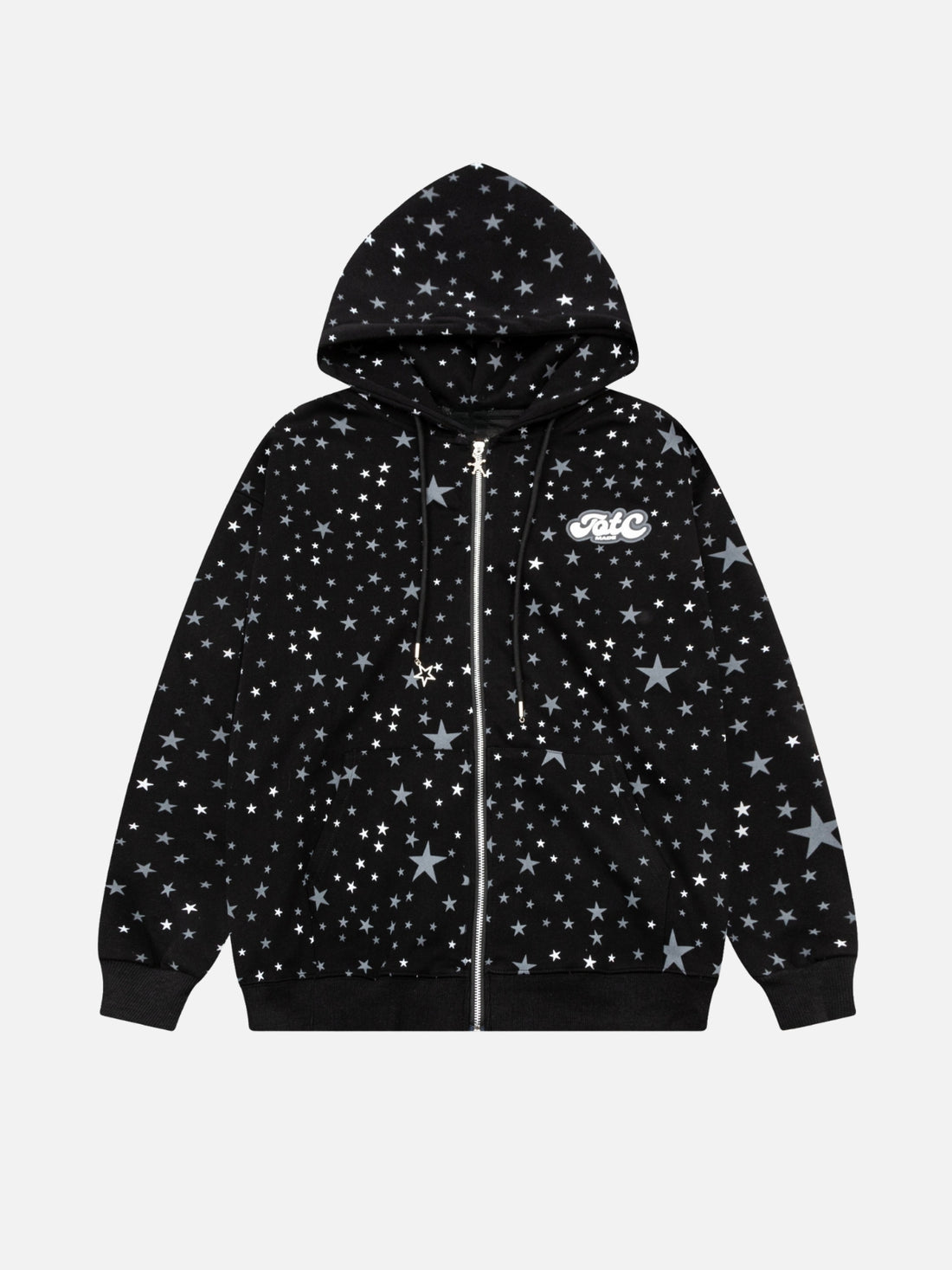 DREAMER STAR - Oversized Graphic Zip Up Hoodie Black | Teenwear.eu