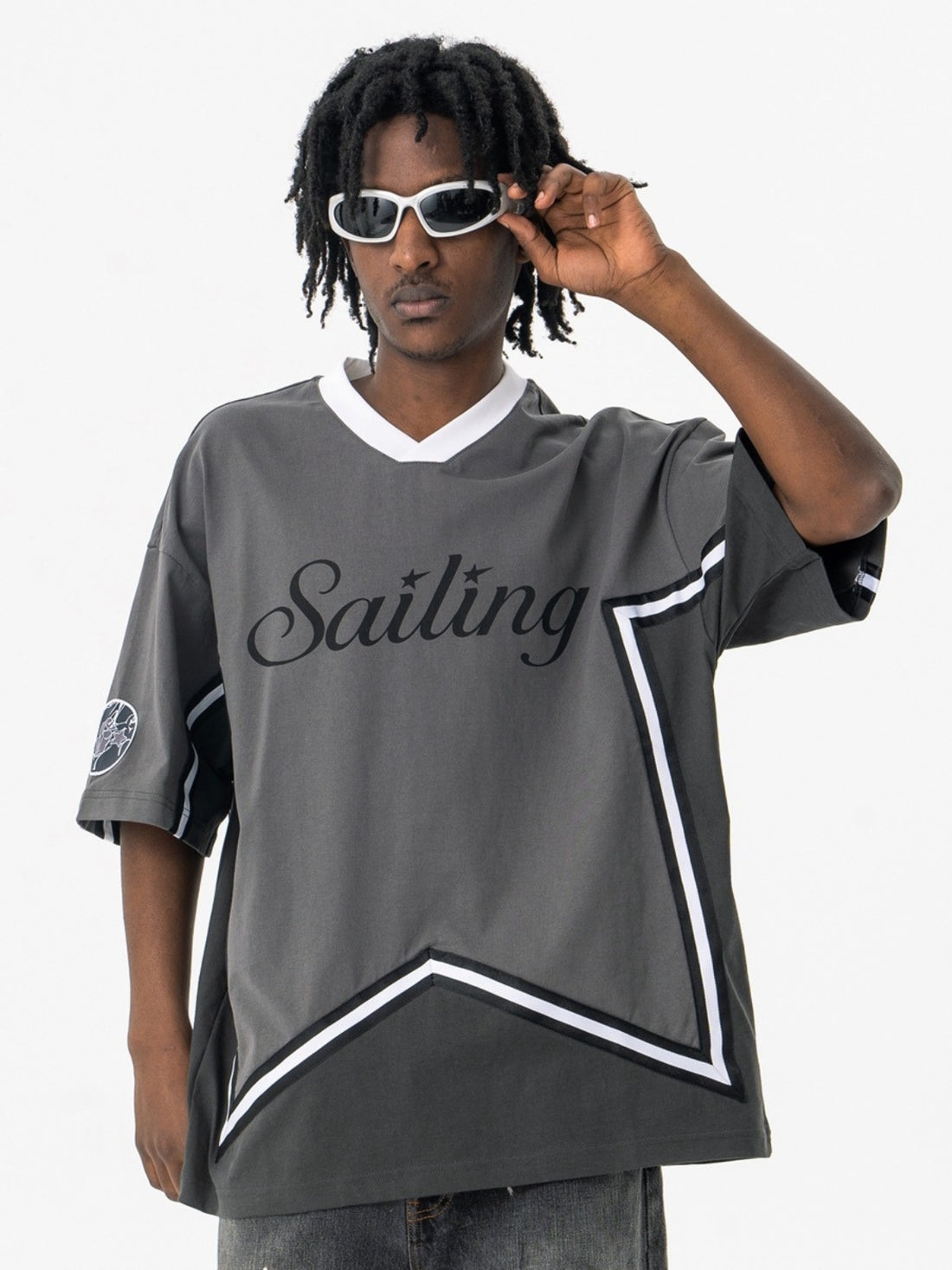 SAILING - Oversized Print Jersey T-Shirt | Teenwear.eu