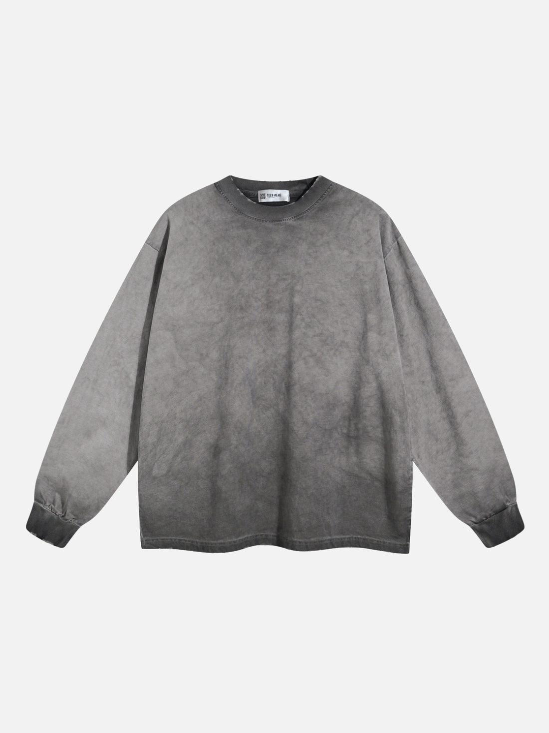WASHO - Oversized Basic Long Sleeve T-Shirt Grey | Teenwear.eu
