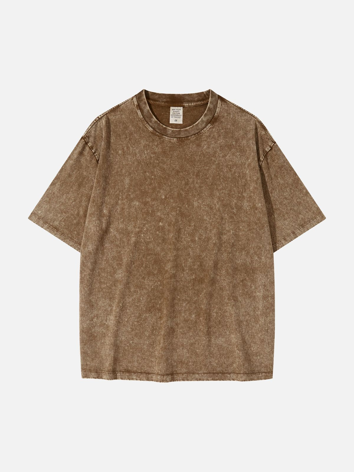WASHED - Oversized Basic T-Shirt Brown | Teenwear.eu