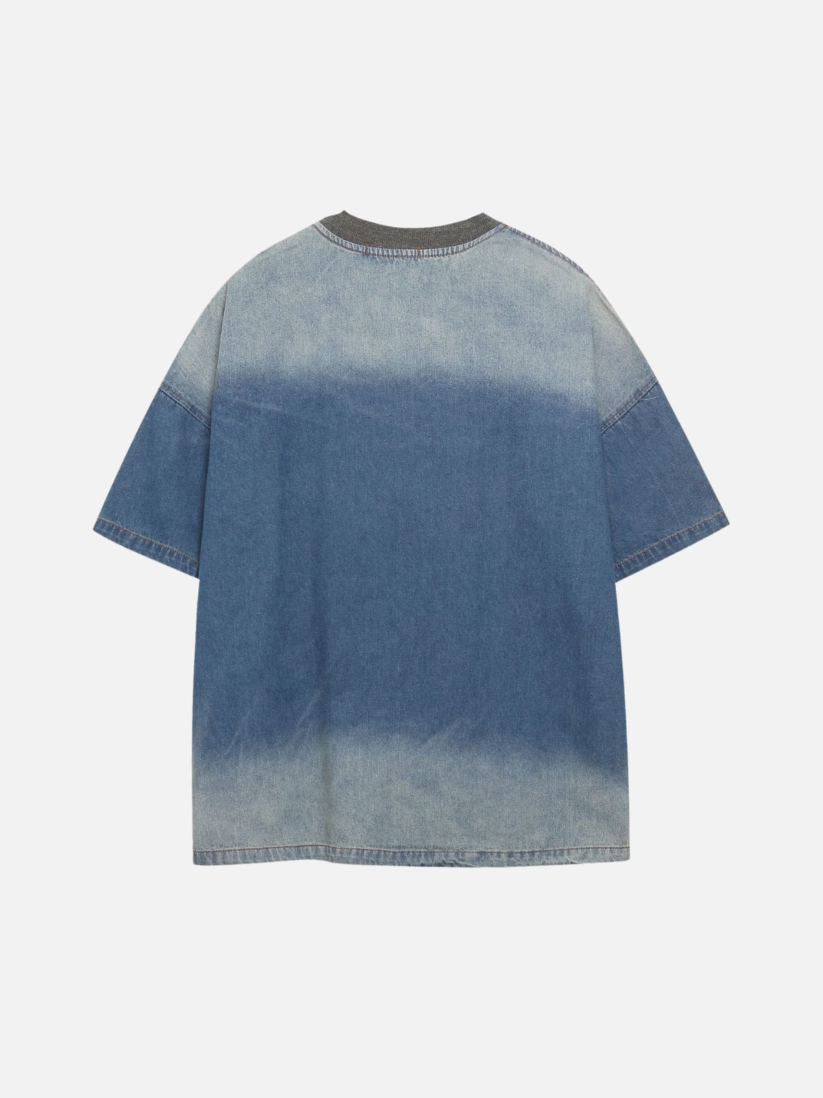 TRU PROS - Oversized Denim Embroidered T-Shirt | Teenwear.eu