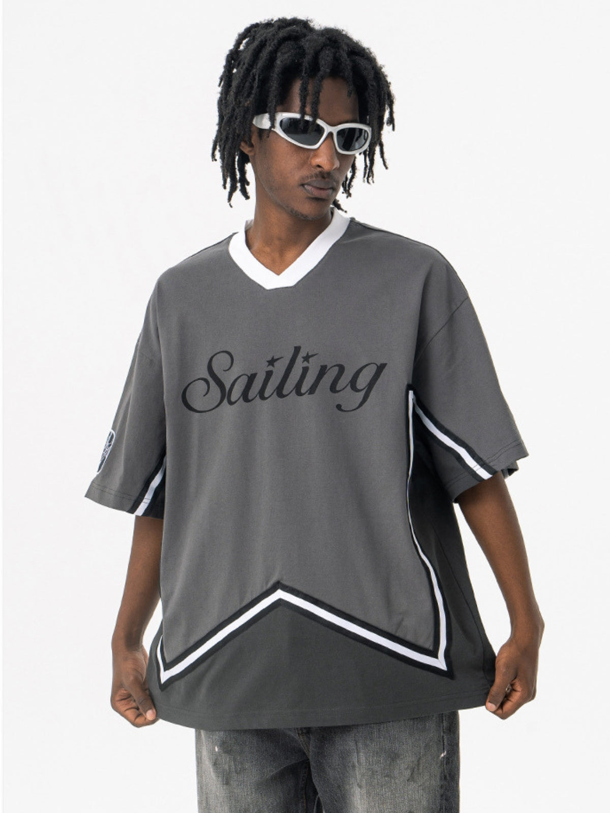 SAILING - Oversized Print Jersey T-Shirt | Teenwear.eu