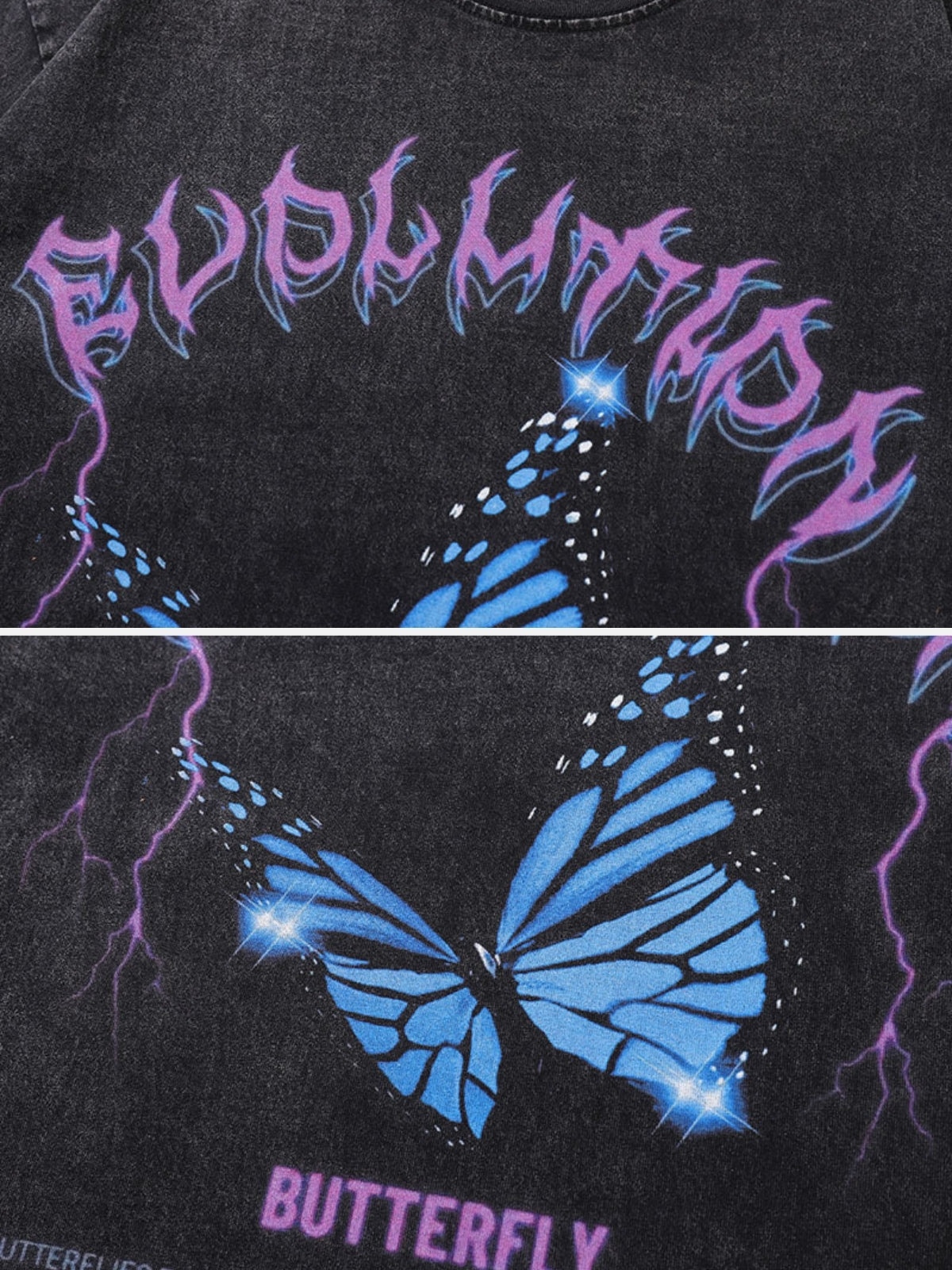 BUTTERFLY - Oversized Print Washed T-Shirt | Teenwear.eu