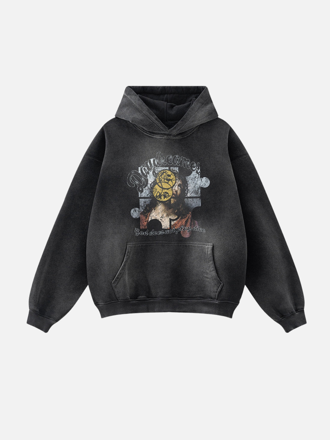 DAYDREAMER - Oversized Print Hoodie Black | Teenwear.eu